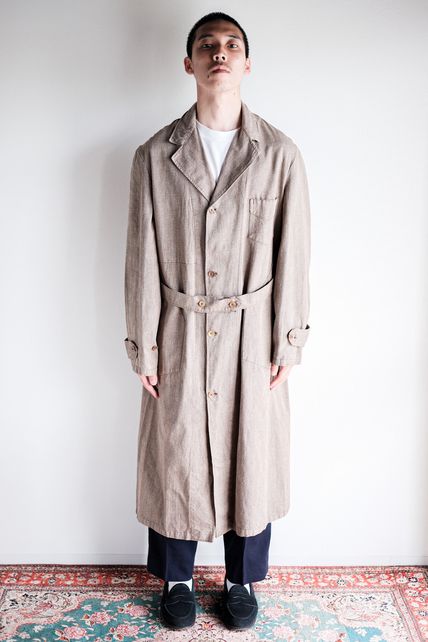 ［~40's］French Vintage Brown Chambray Atelier Coat “Dead Stock”