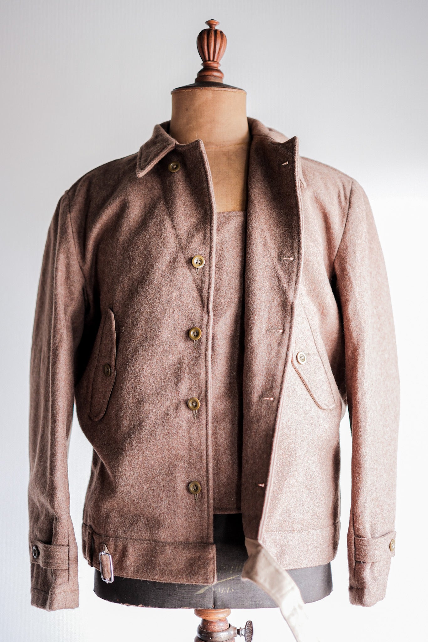 ［~50's］French Army Wool Jacket With Chin Strap Size.42 "Dead Stock"