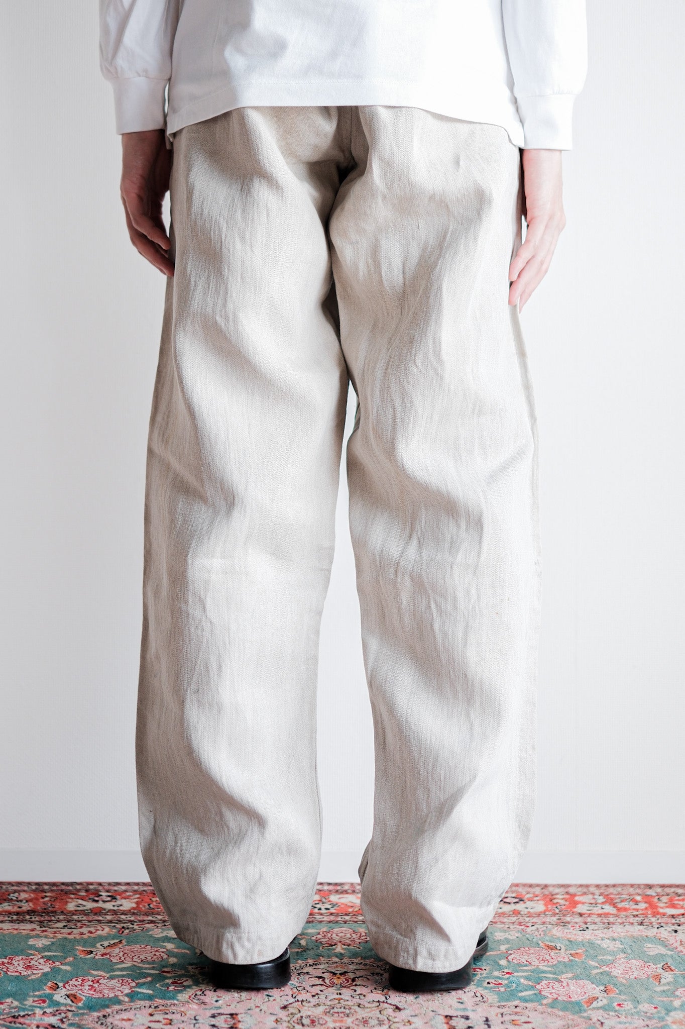 ［~40's］WW2 German Army Drillich HBT Linen Trousers