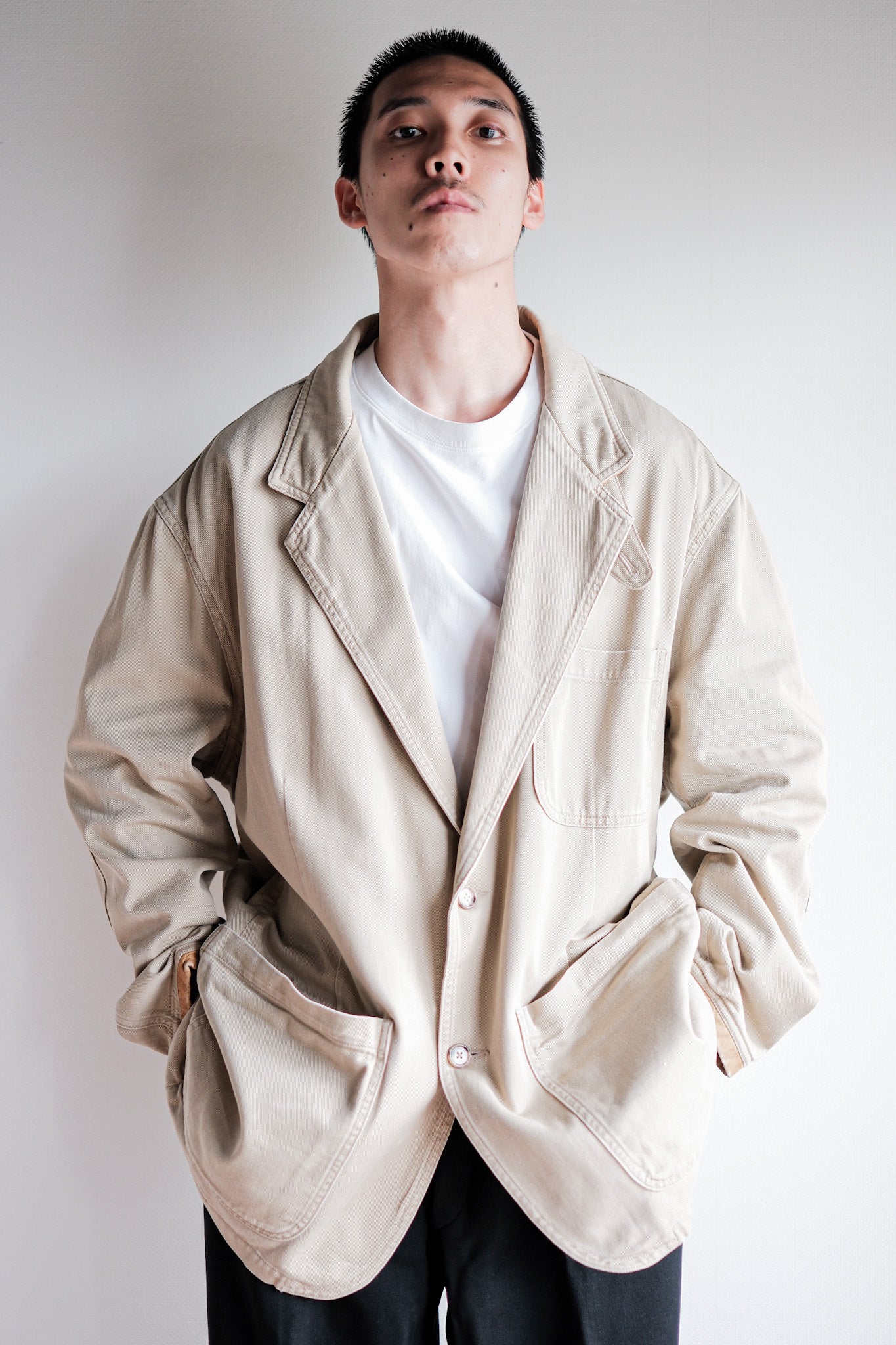 ［~90's］Willis&Geiger Cotton Safari Jacket With Chin Strap Size.L