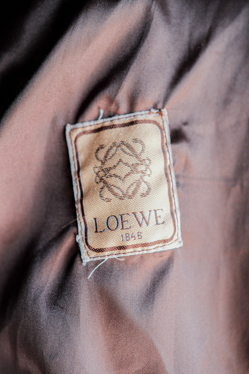 [~ 80's] แจ็คเก็ตหนังหนังนิ่มสีน้ำตาล Old Loewe