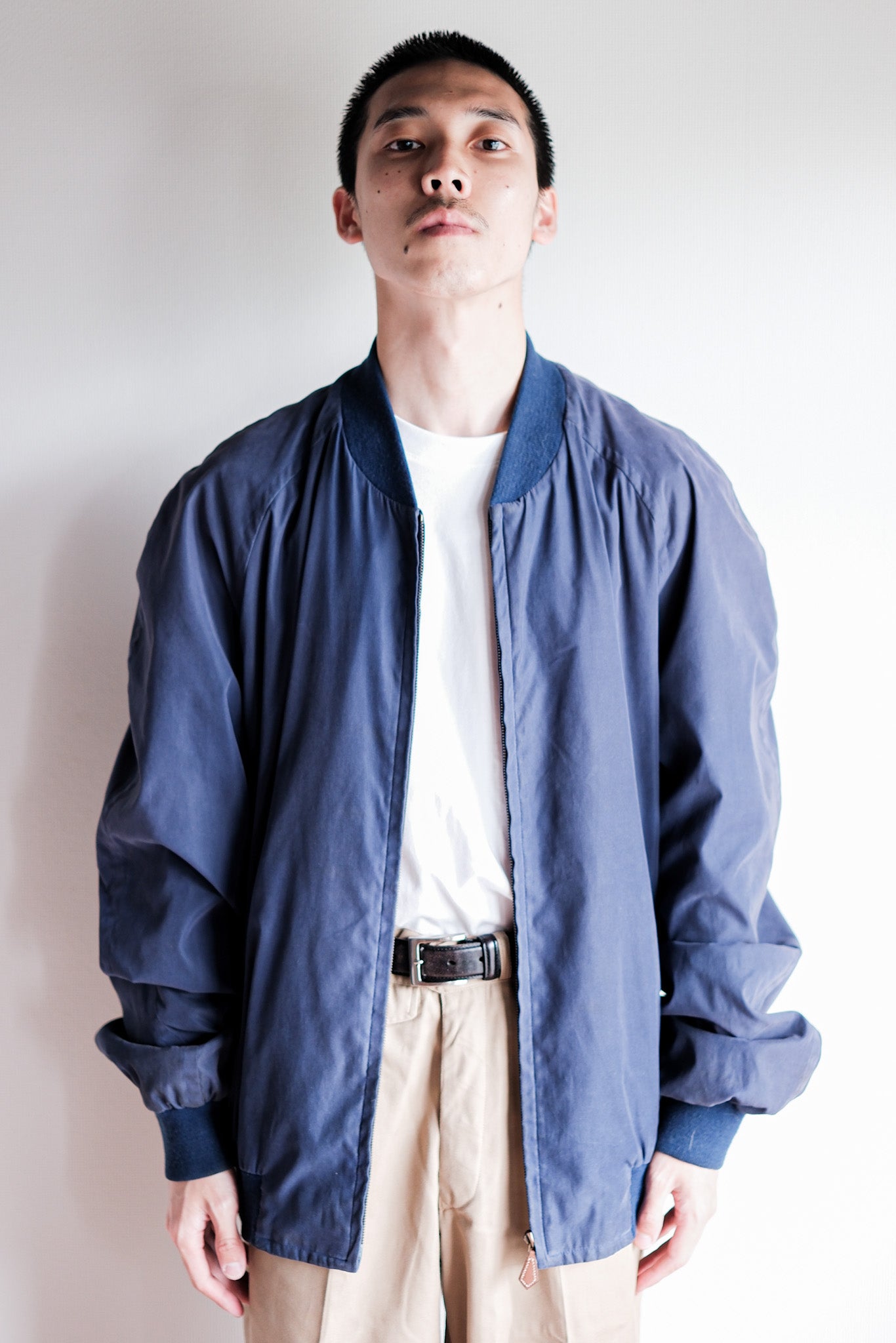 【~80's】Old Hermès Paris Zip Up Blouson Size.54