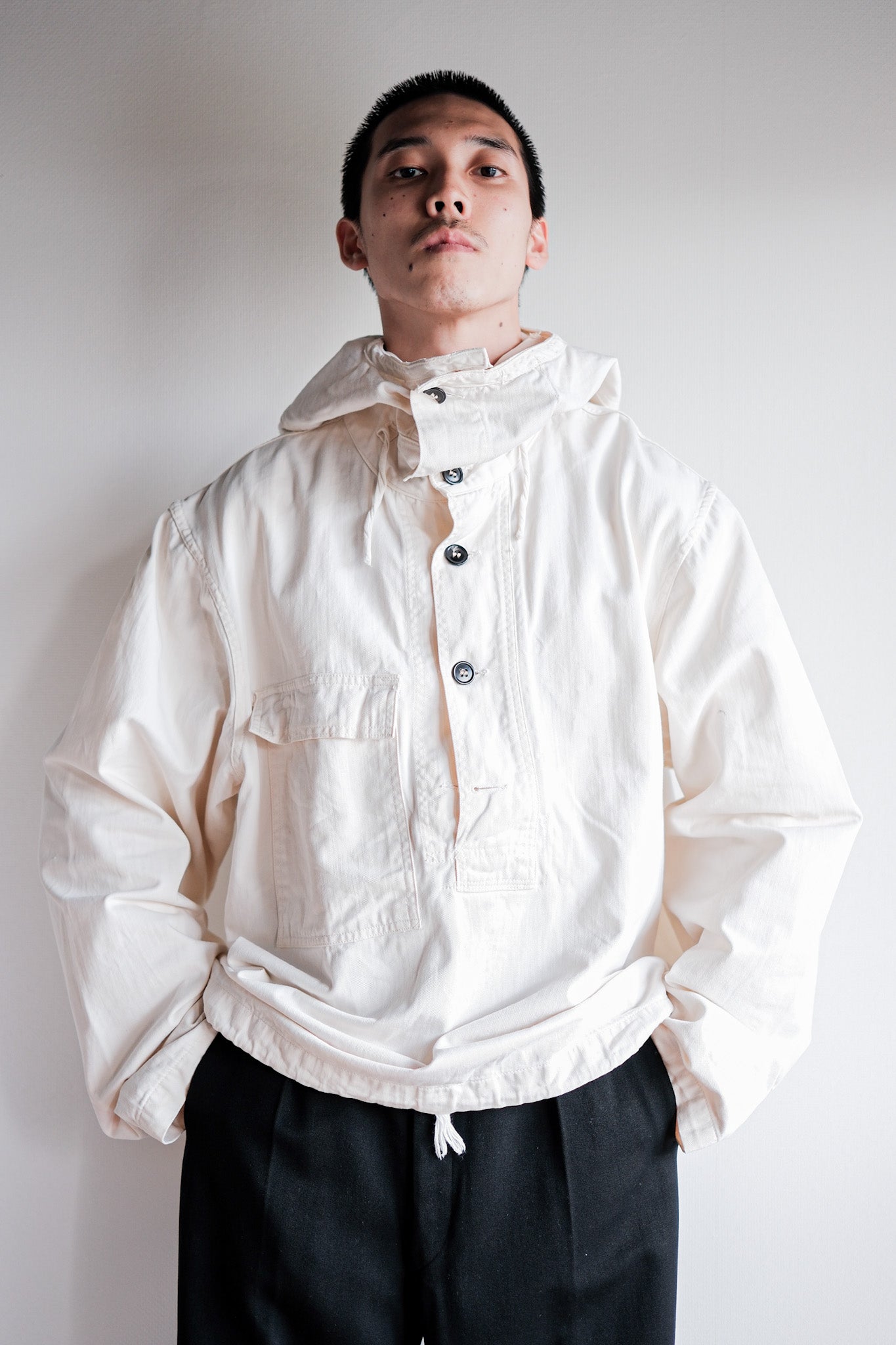 【~40's】U.S.NAVY Salvage Parka Size.M "Early Type"