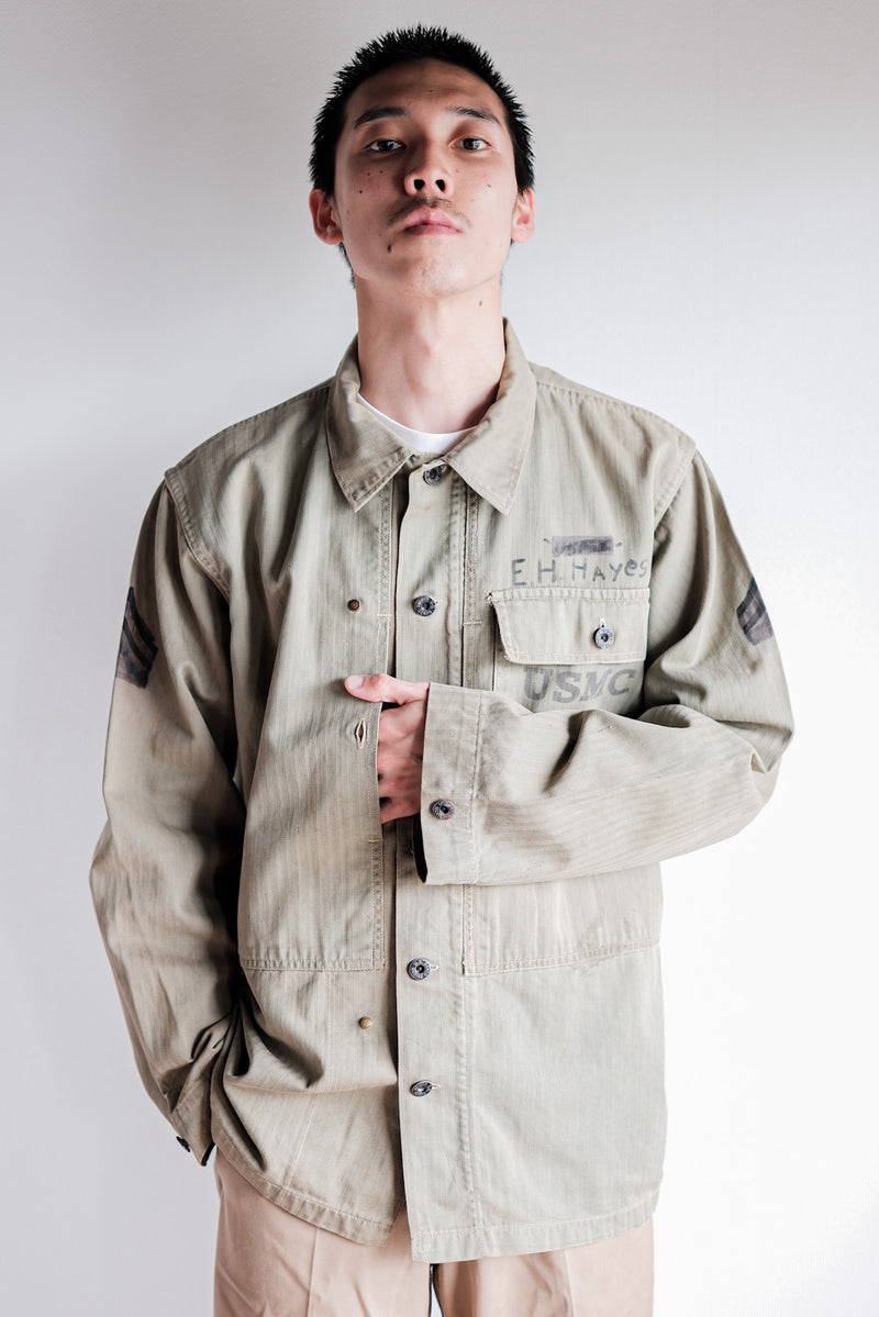 [~ 40's] WWⅱS.C P-44 HBT Jacket "Paint Hand Paint"