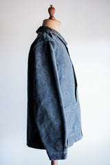 【~50's】French Vintage Black Moleskin Work Jacket Size.48 "Le BEAU-FORT"