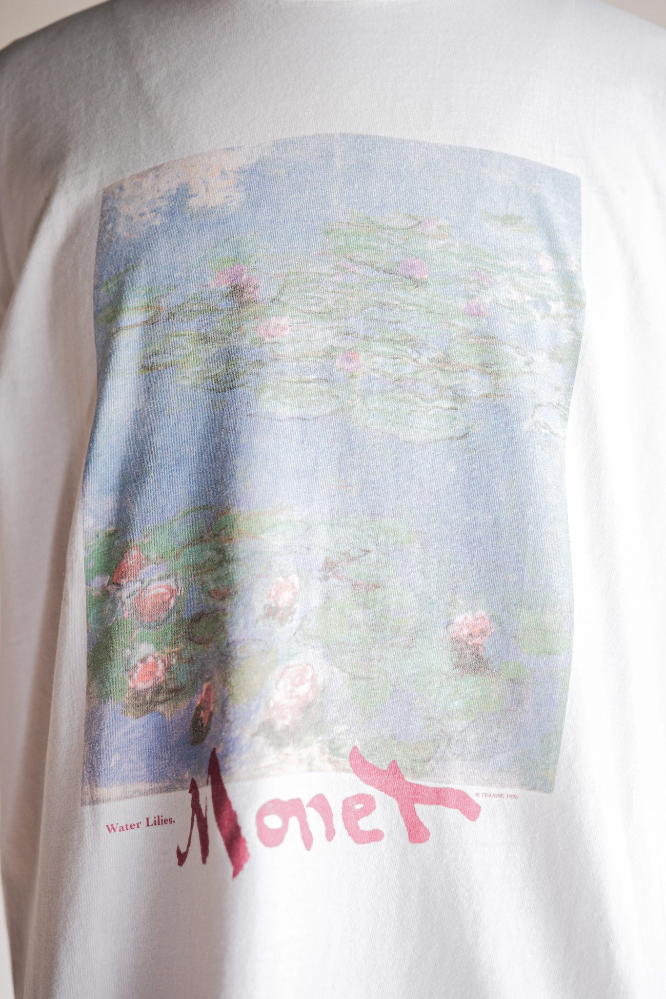 [~ 90 년대] 빈티지 아트 프린트 티셔츠 크기 .xl "Claude Monet" "Water Lilies" "Made in U.S.A."