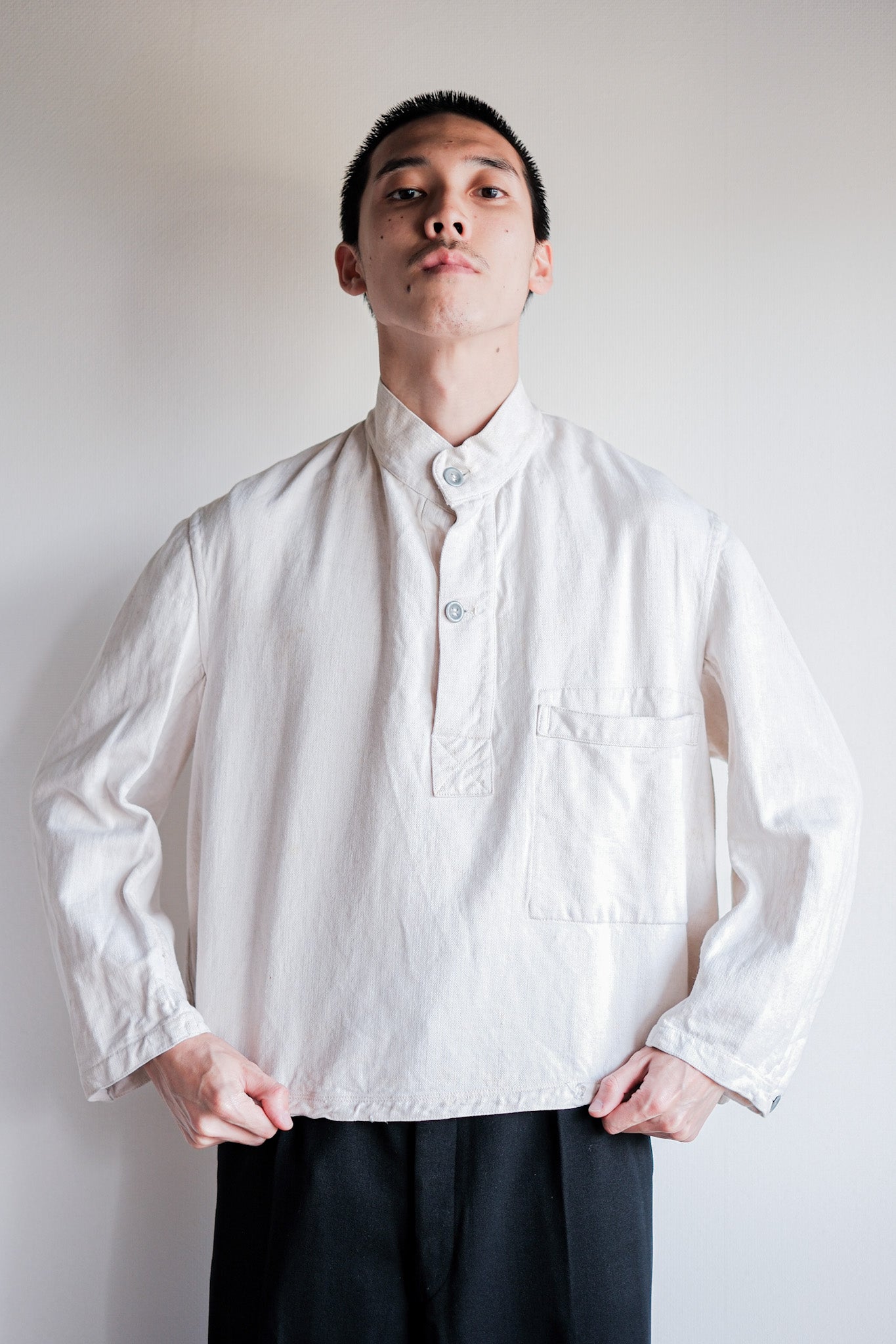 【~40's】German Navy Drillich HBT Linen Smock "Kriegsmarine"