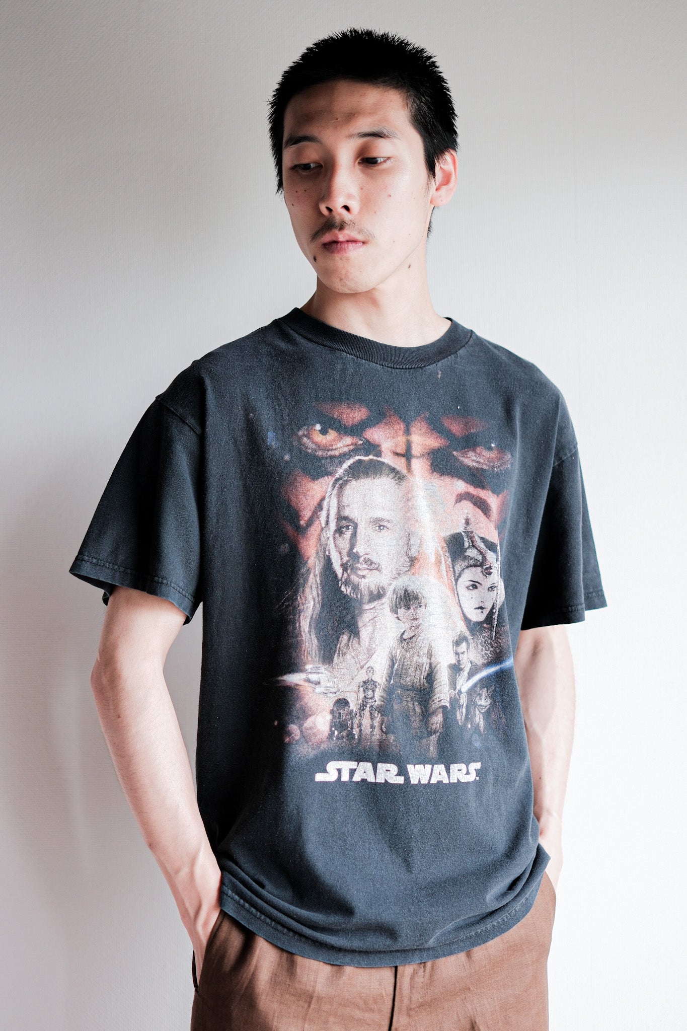 [~ 90's] Vintage Movie Print T-shirt Taille.M "Star Wars Episode I"