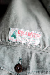 [~ 50's] ผ้าใบผ้าใบผ้าใบสีเขียววินเทจฝรั่งเศสกับสายรัดคาง "การเย็บปะติดปะต่อกัน"