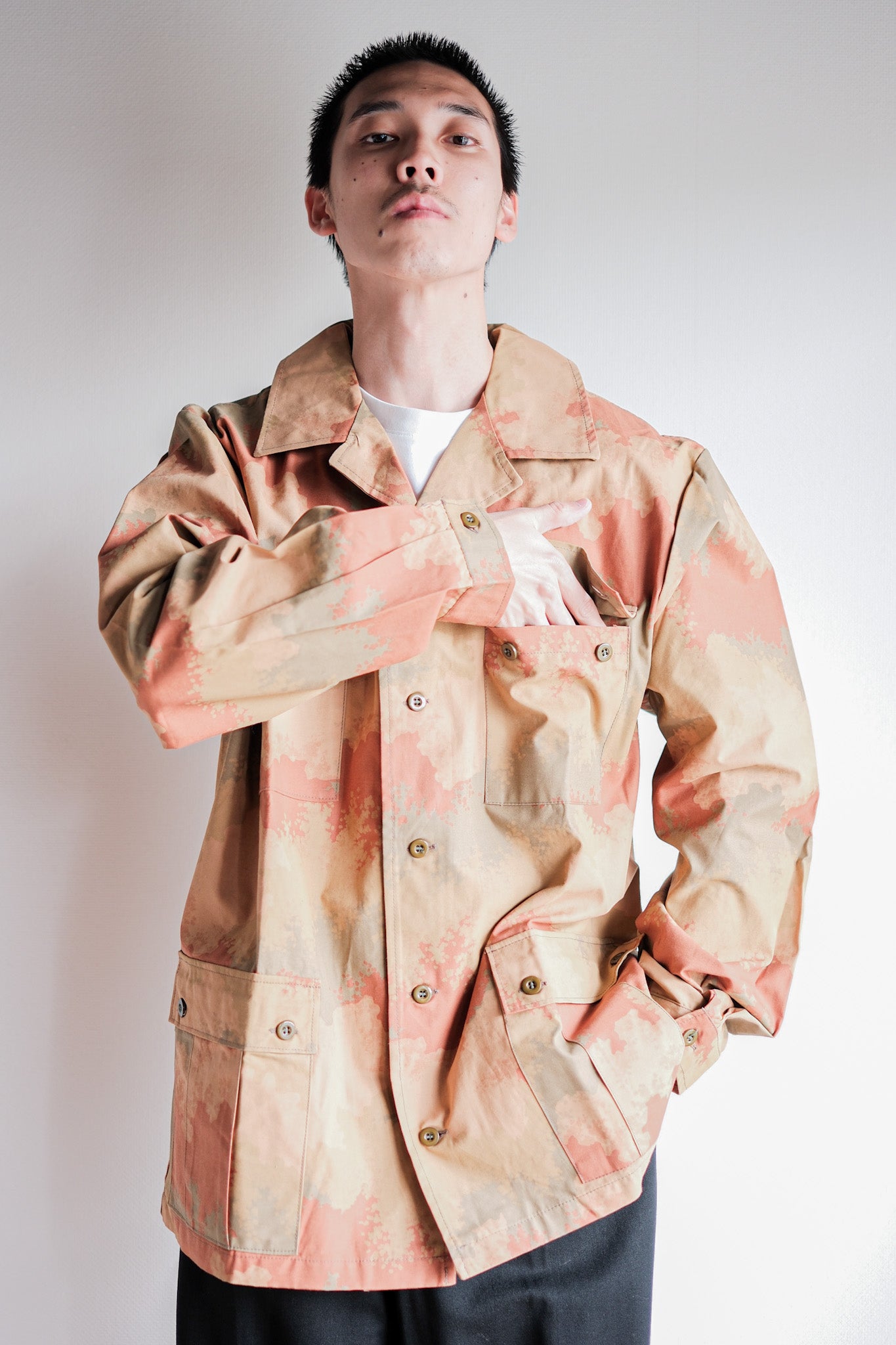 ［~90's］Czechoslovakian Army Desert Pattern Camouflage Field Jacket Size.52 "Test Sample" "Dead Stock"
