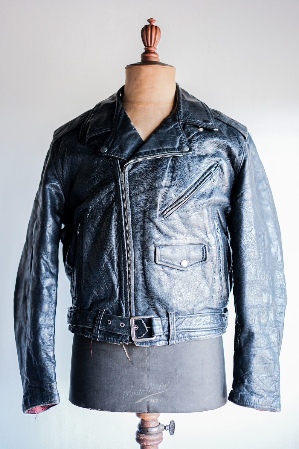 【~50's】American Vintage Two Star Horsehide Motorcycle Leather Jacket "WINDWARD"
