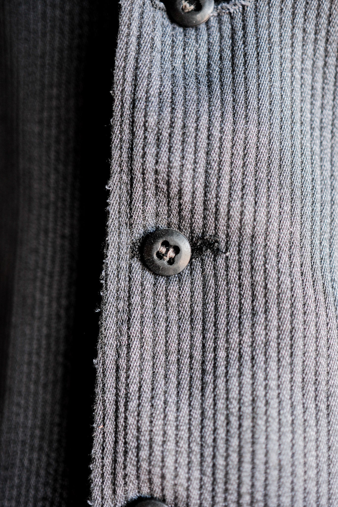 ［~60's］French Vintage Gray Cotton Pique Work Gilet
