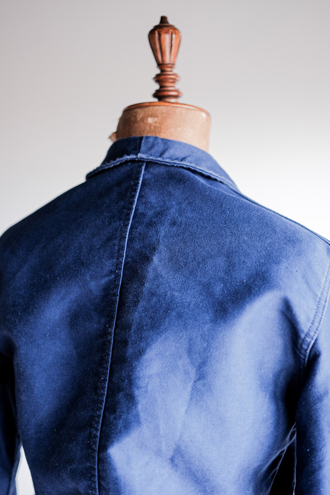 70's] French Vintage Blue Moleskin Work Jacket Size.40 
