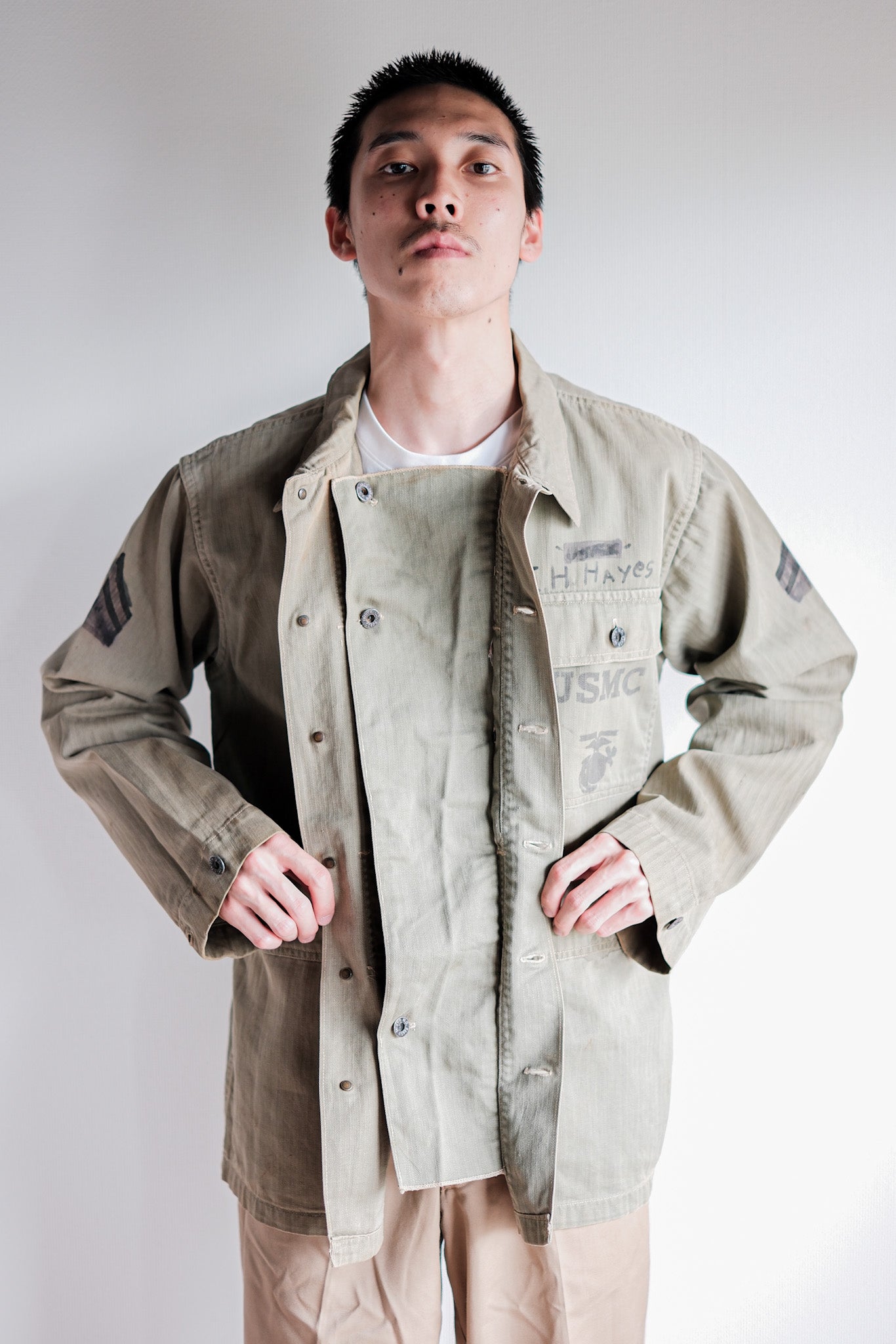 ［~40's］WWⅡ U.S.M.C P-44 HBT Utility Jacket "Hand Paint"