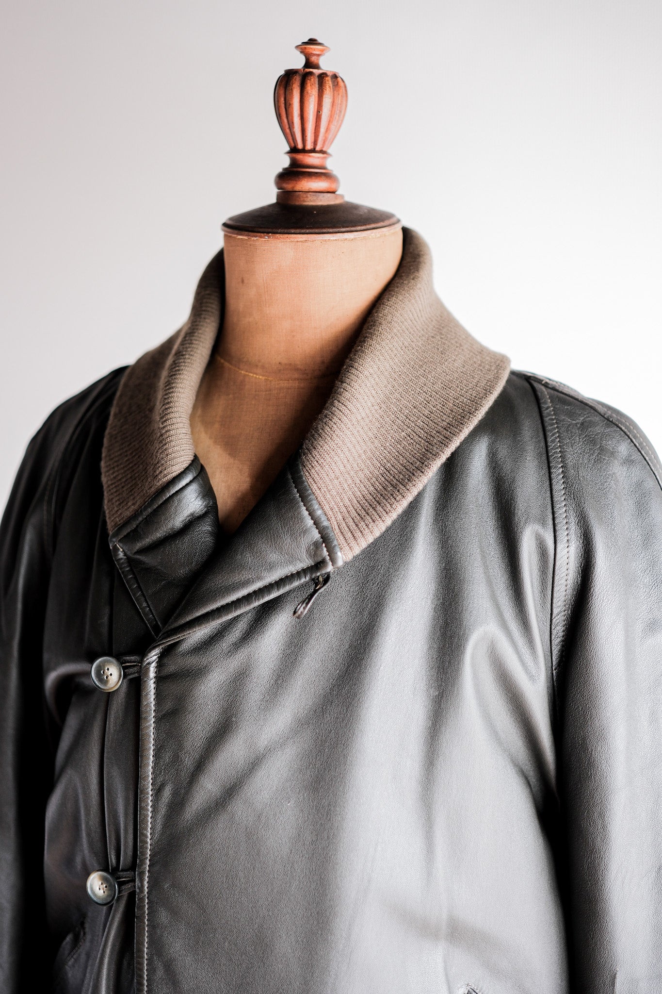 ［~80’s］Old Christian Dior Shawl Collar Leather Blouson Size.50