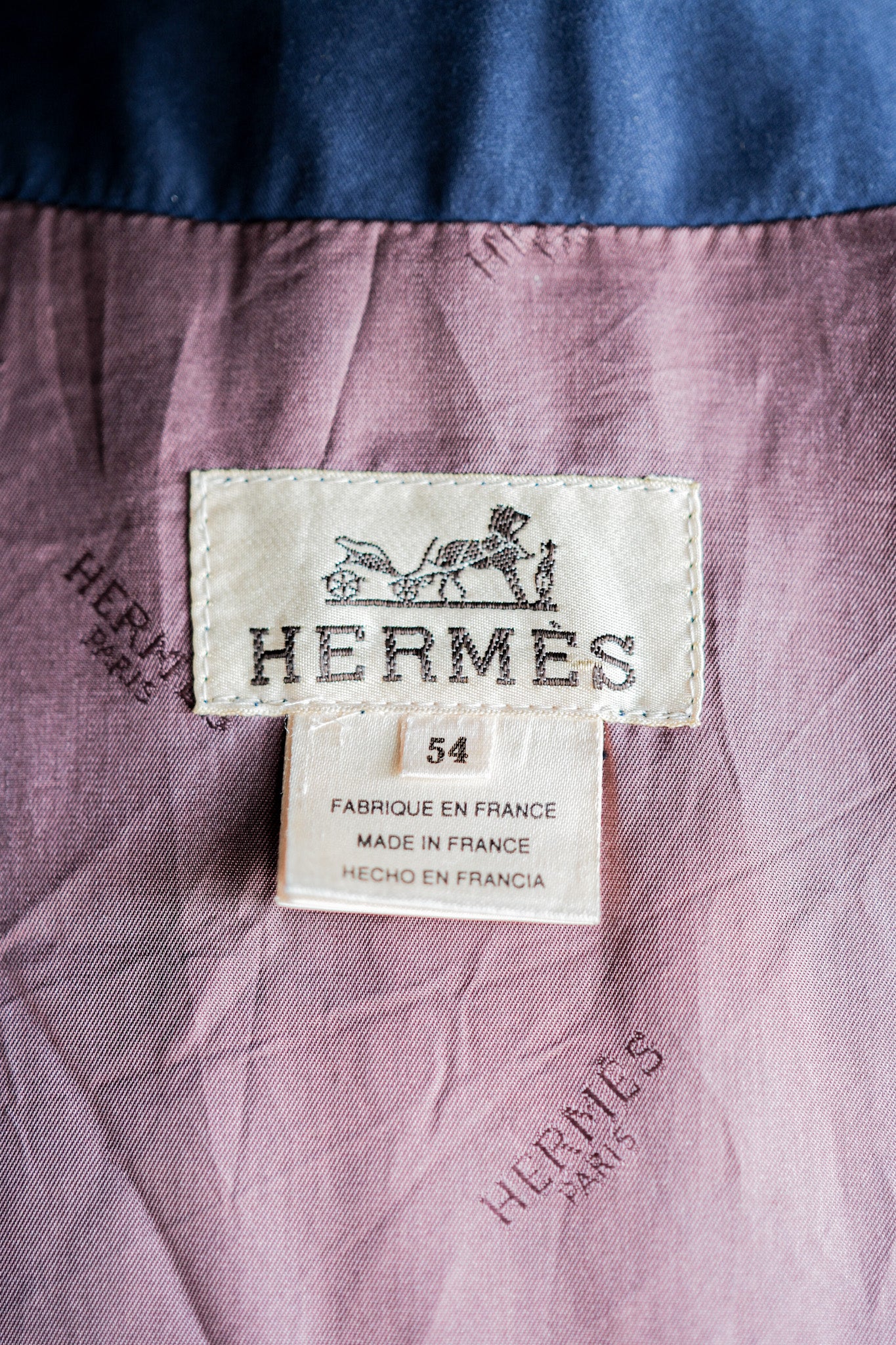 【~80's】Old Hermès Paris Zip Up Blouson Size.54