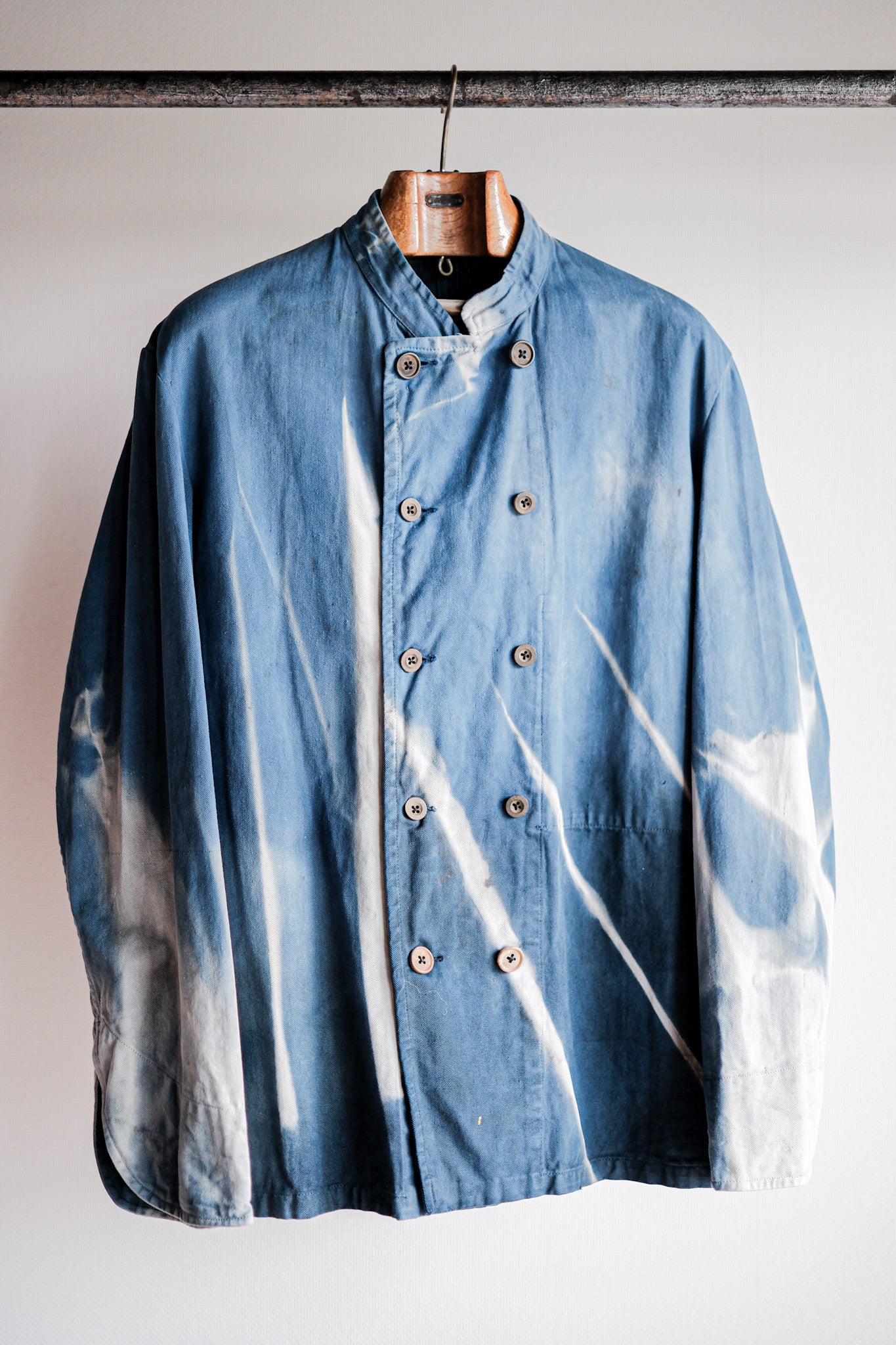 Veste de travail à double poitrine en coton indigo "Karim Hadjab" "4 Seasons"