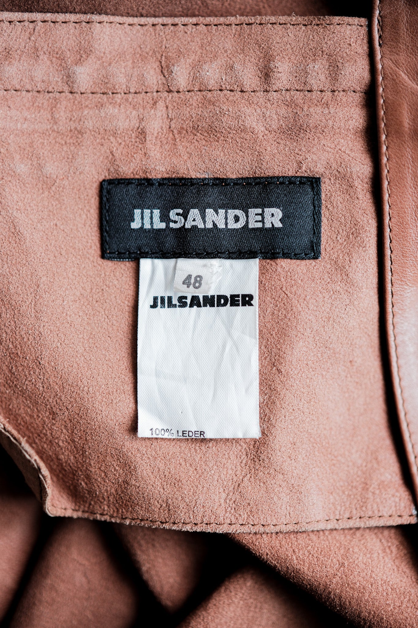 [~ 90's] Vieille veste en cuir JIL SANDER Taille.48