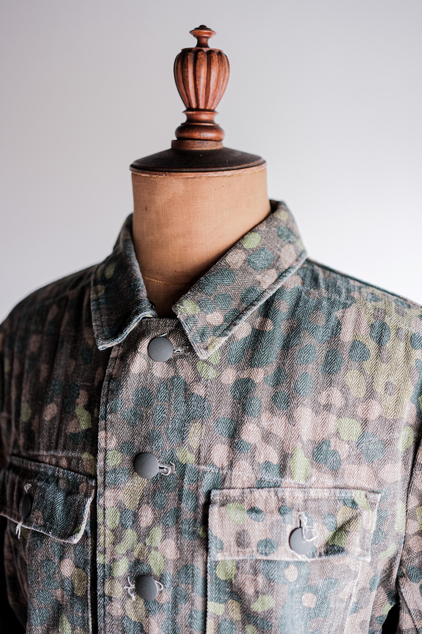 【~00's】German Waffen-SS Type Pea Dot Camouflage M44 HBT Field Jacket "Reproduction"