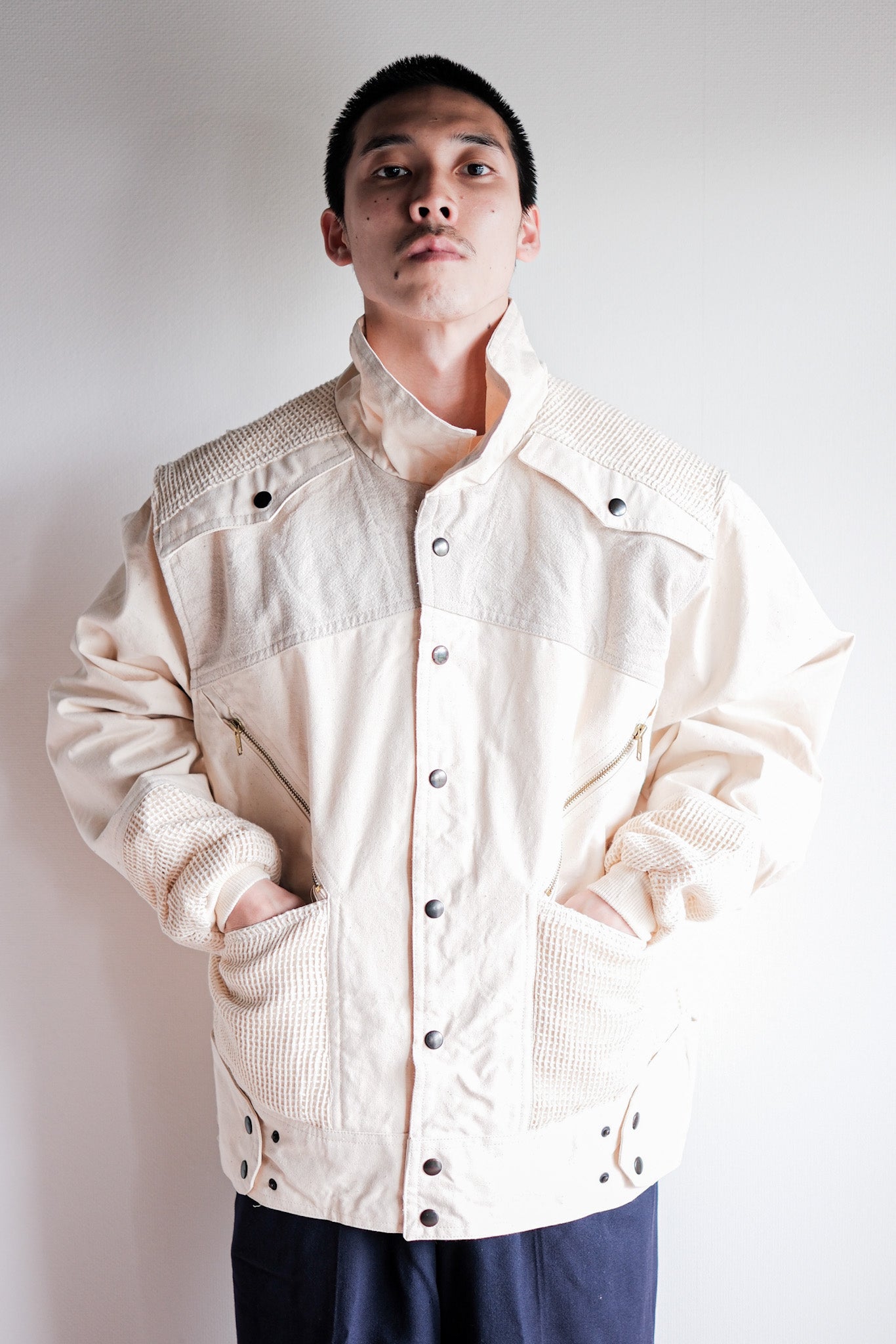 ［~70's］French Vintage Multi Pocket Cotton Jacket