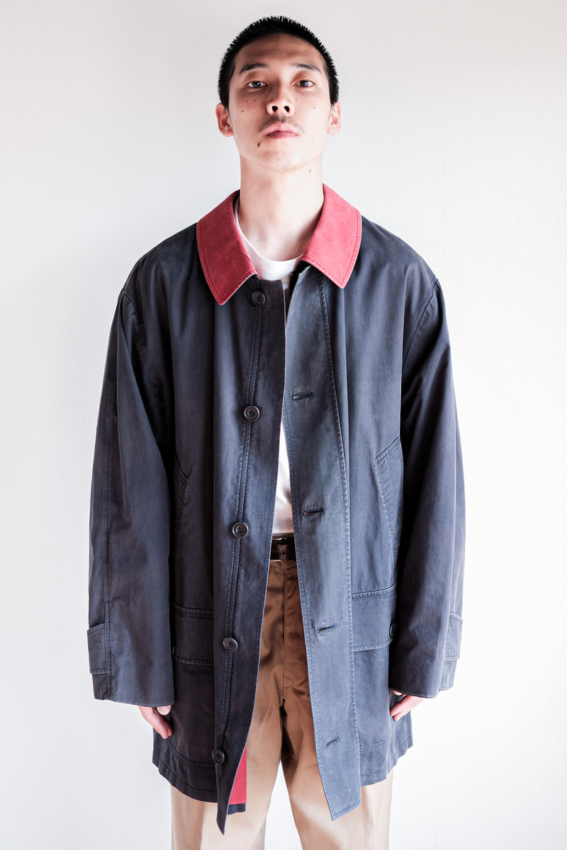[~ 90's] Invertere 2 Tone Cotton Coat