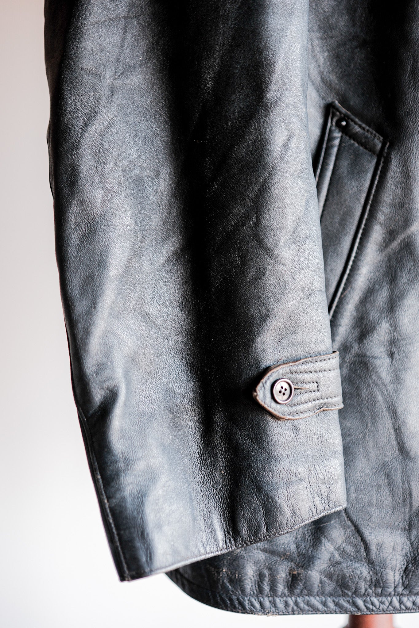 ［~60's］French Vintage Le Corbusier Leather Work Jacket Size.56