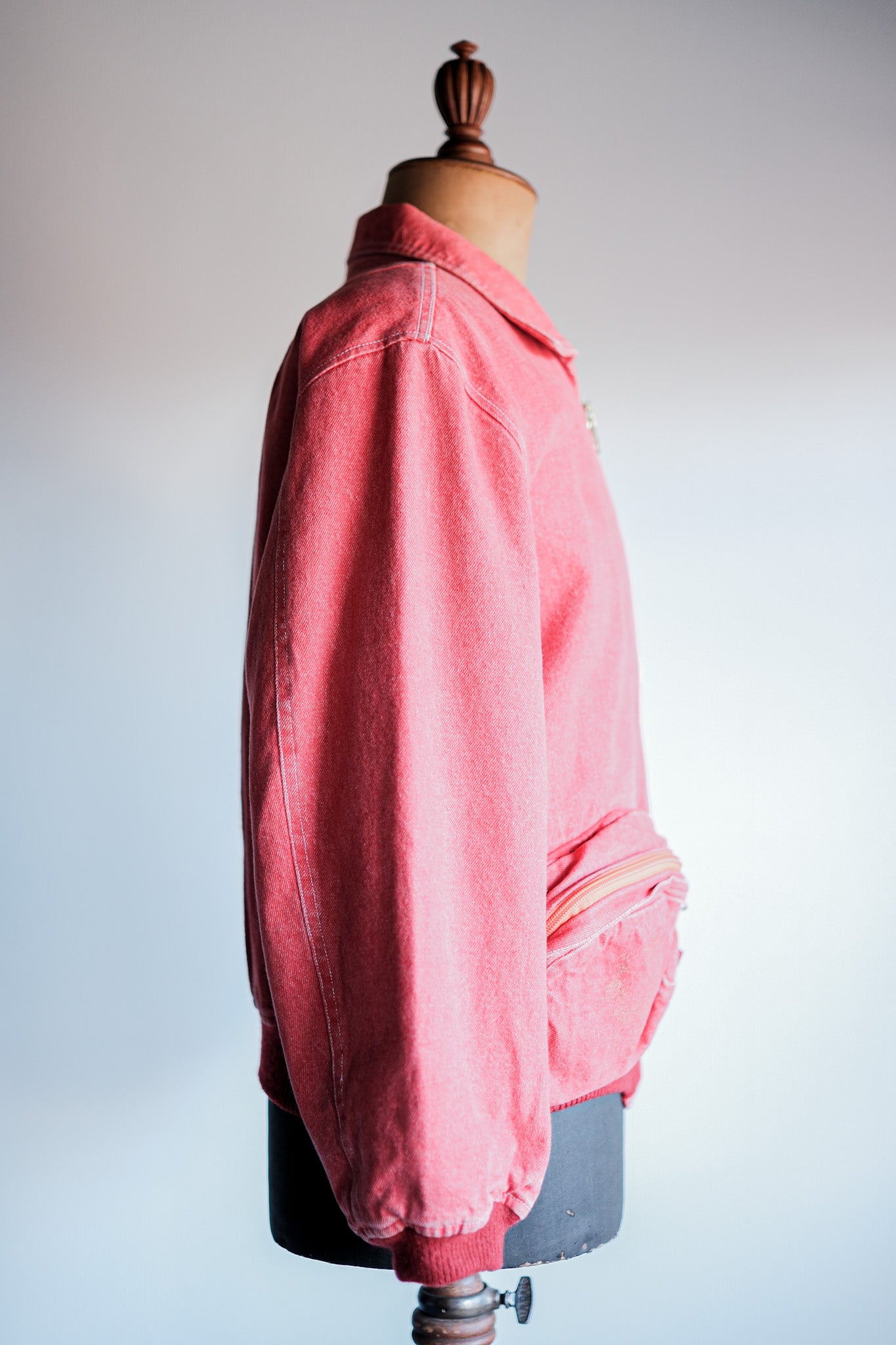 [~ 90 년대] Old Pink House Red Denim Blouson