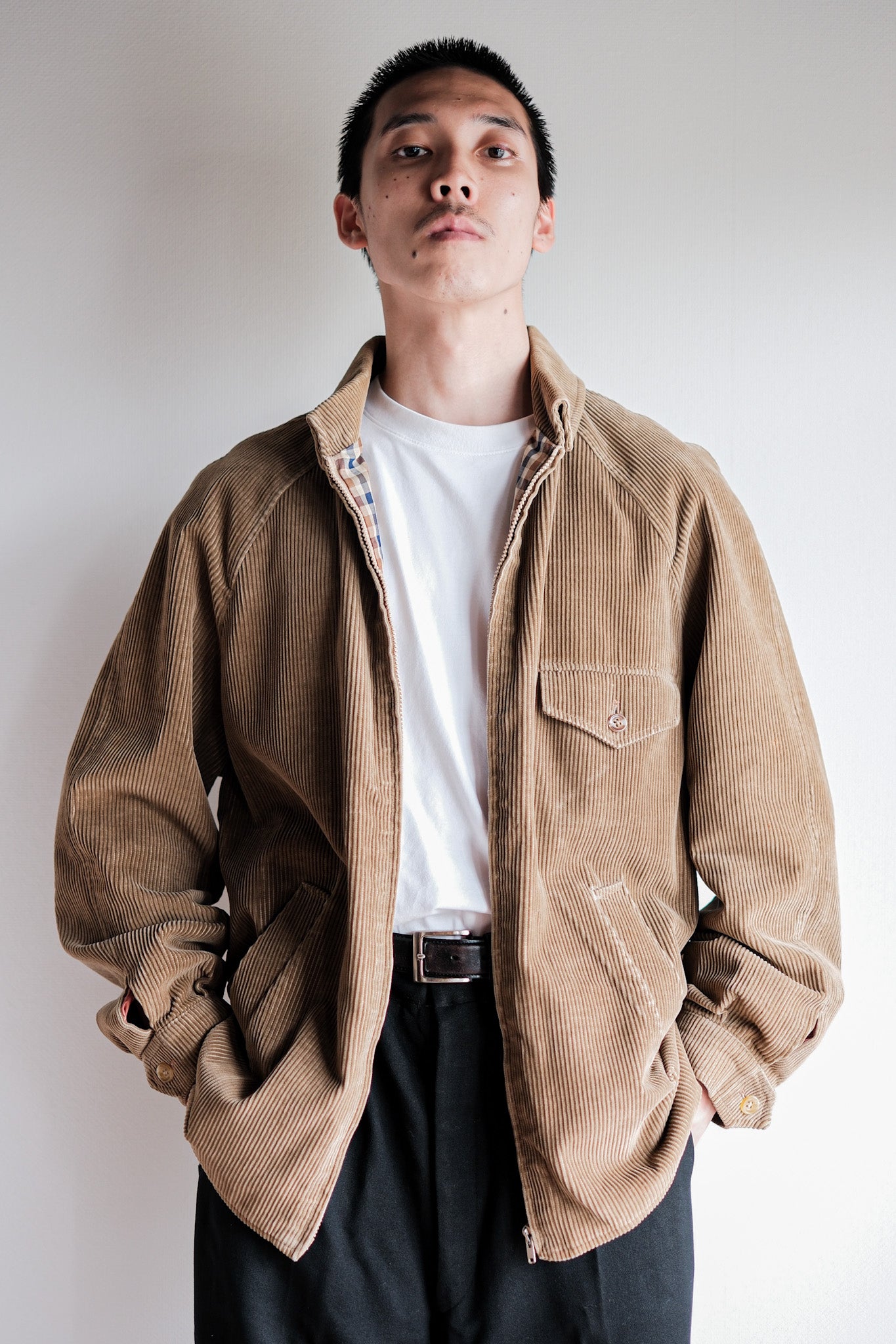 ［~80's］Vintage Aquascutum Raglan Sleeve Brown Corduroy Blouson
