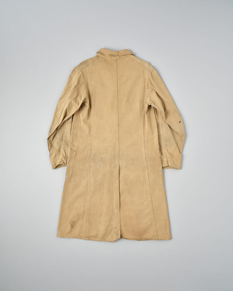 【~50's】British Vintage Khaki Cotton Drill Work Coat "CC41" の全体写真