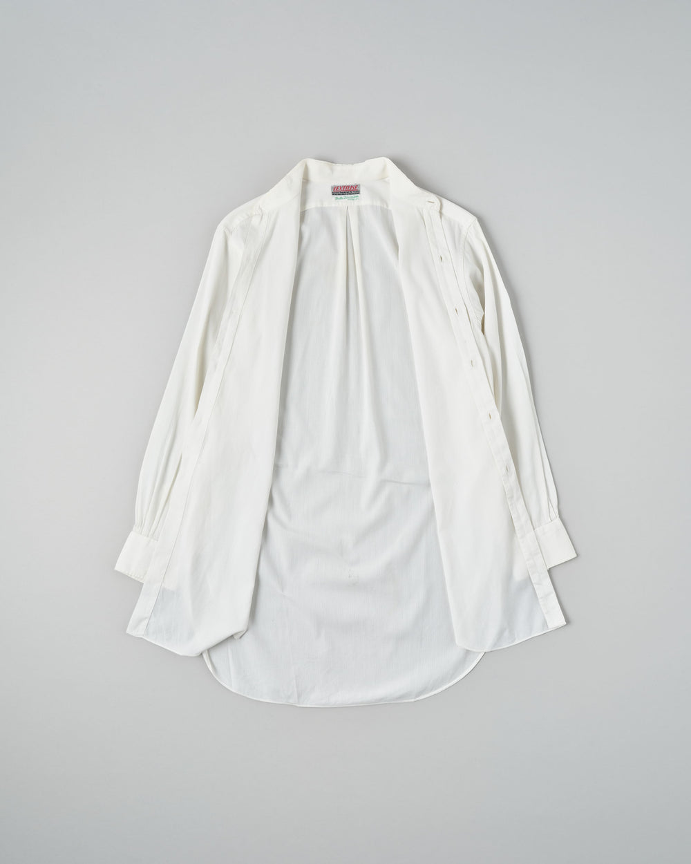 ［~40's］French Vintage White Cotton Stand Collar Shirt "Belle Jardiniere"