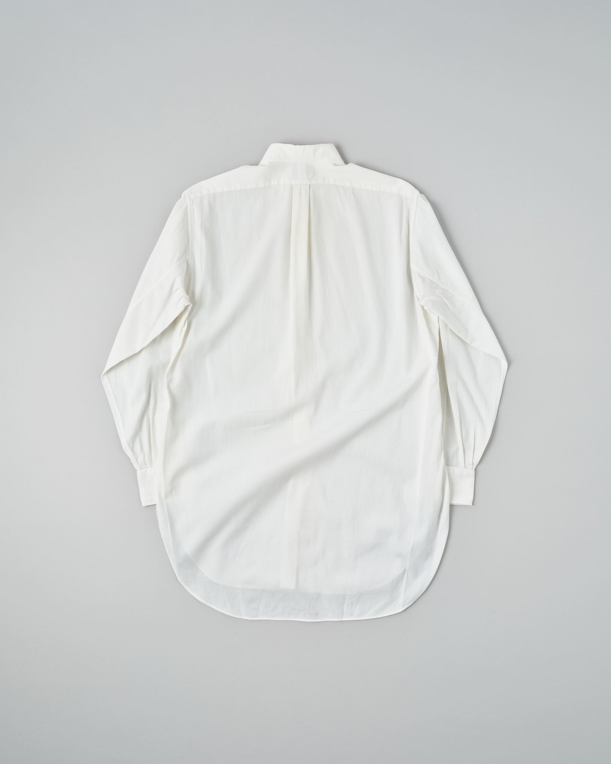 ［~40's］French Vintage White Cotton Stand Collar Shirt "Belle Jardiniere"