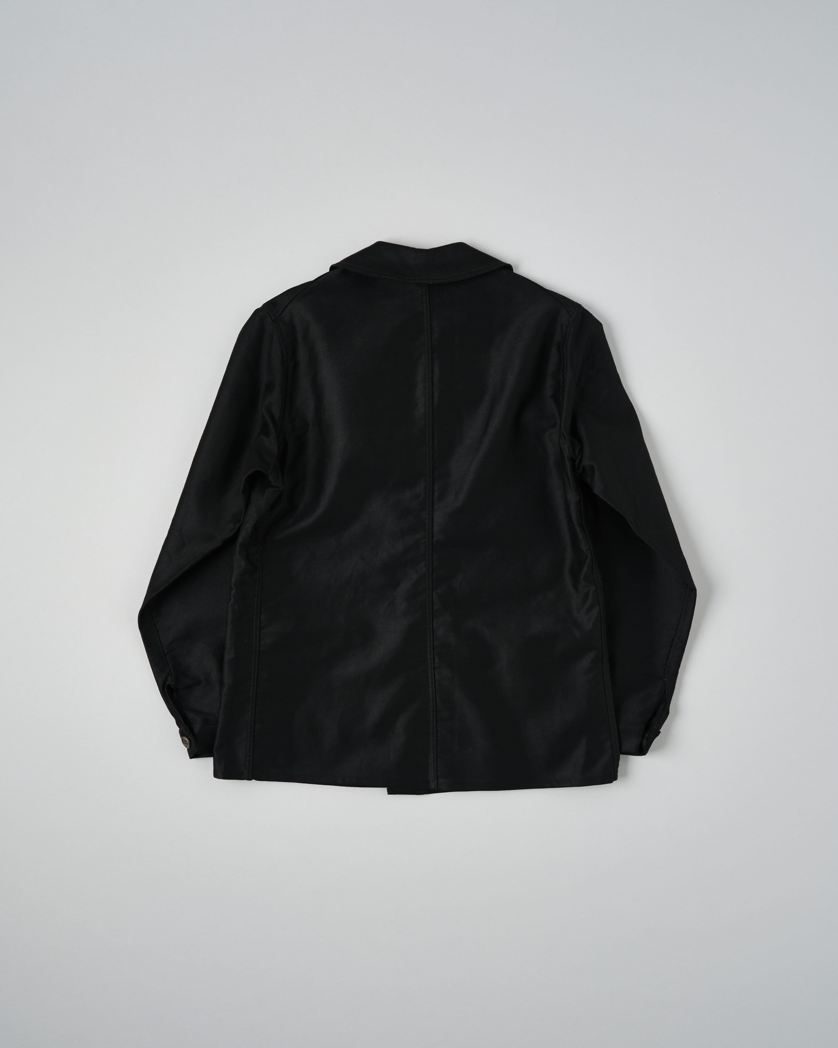 ジャケット・アウター 30s french black molskin work jacket 30's] French Vintage Black Moleskin Work Jacket 