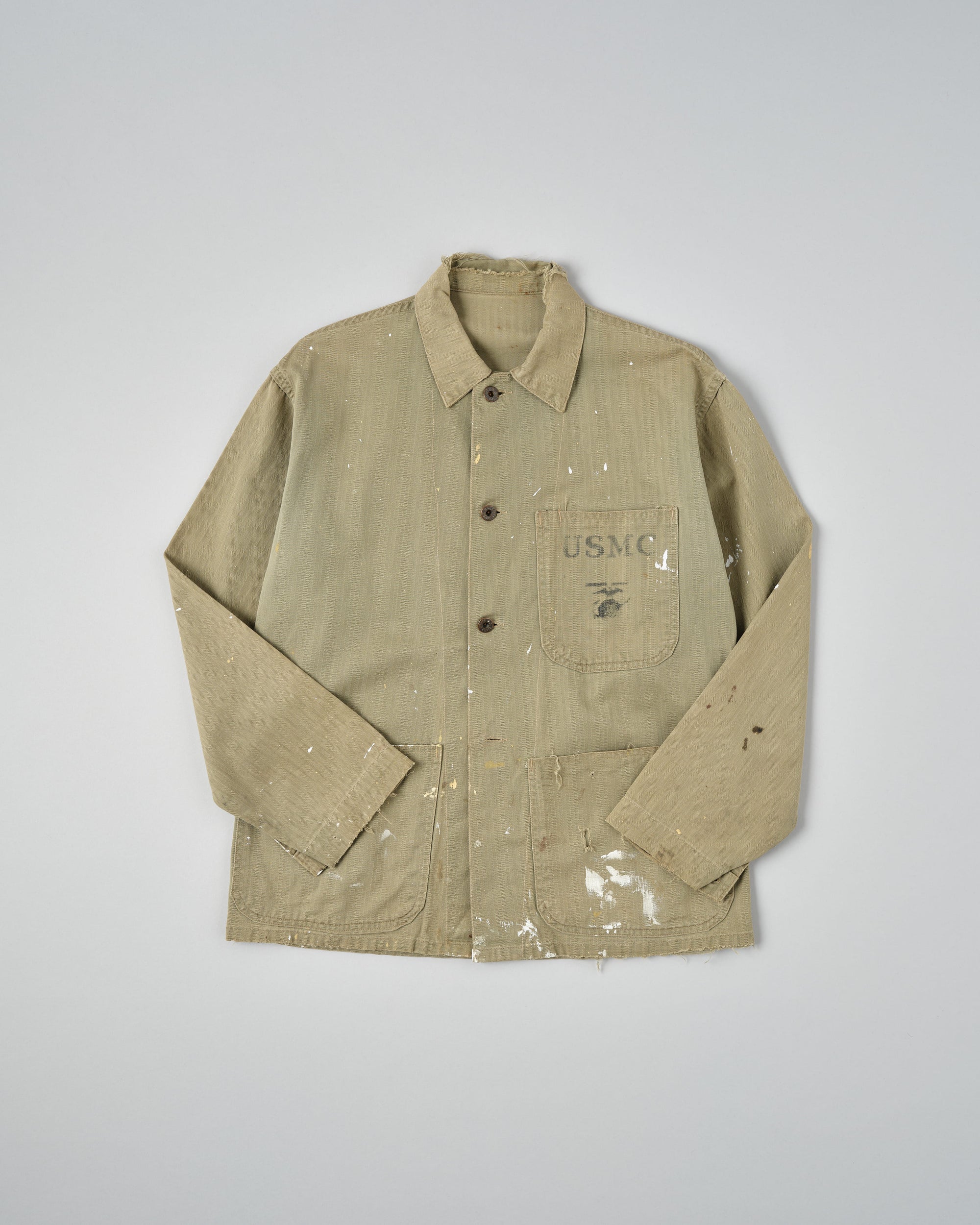 【~40's】WWⅡ U.S.M.C P-41 HBT Utility Jacket "Crazy Paint"
