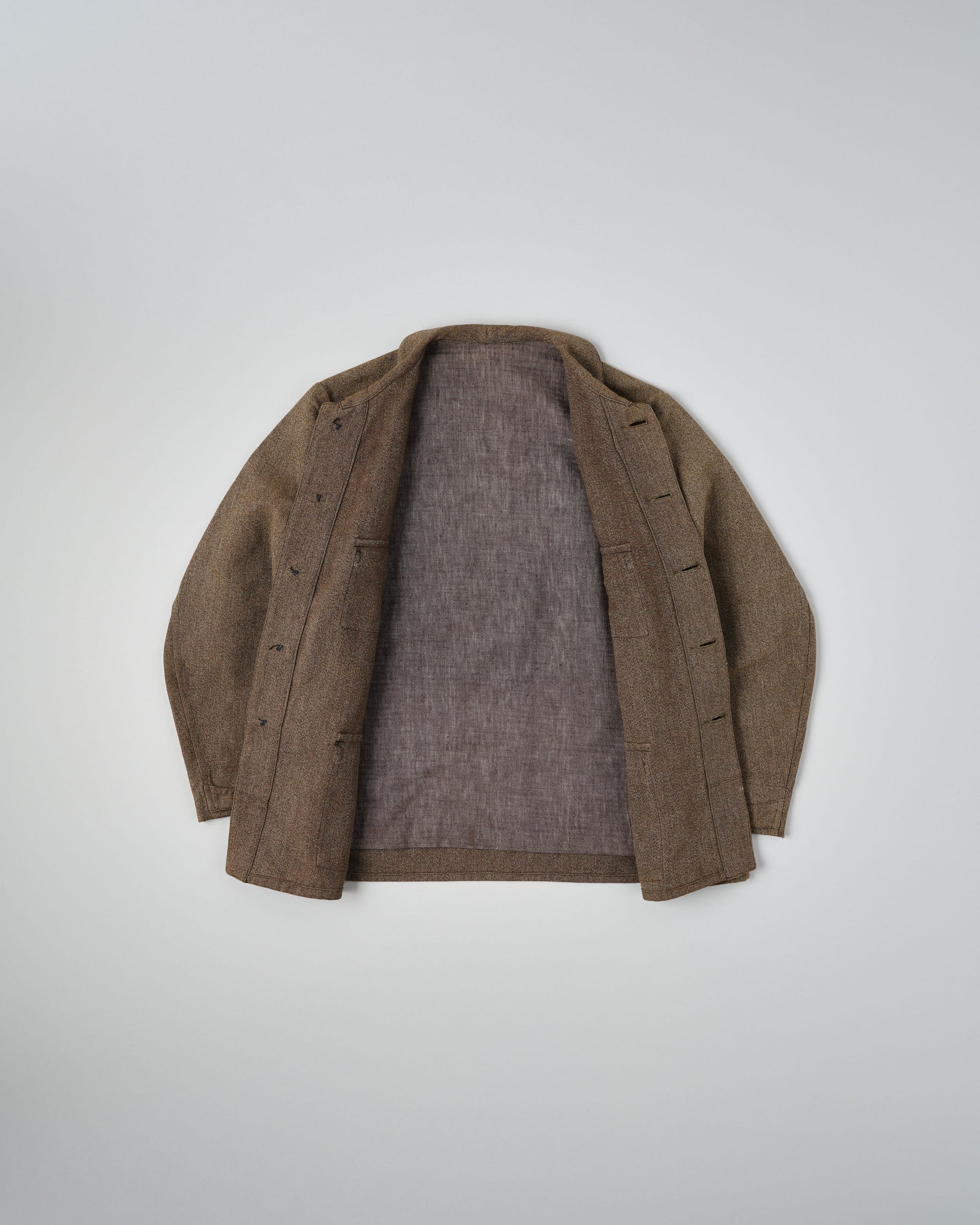 ［~30’s］French Vintage Brown Chambray Hunting Jacket