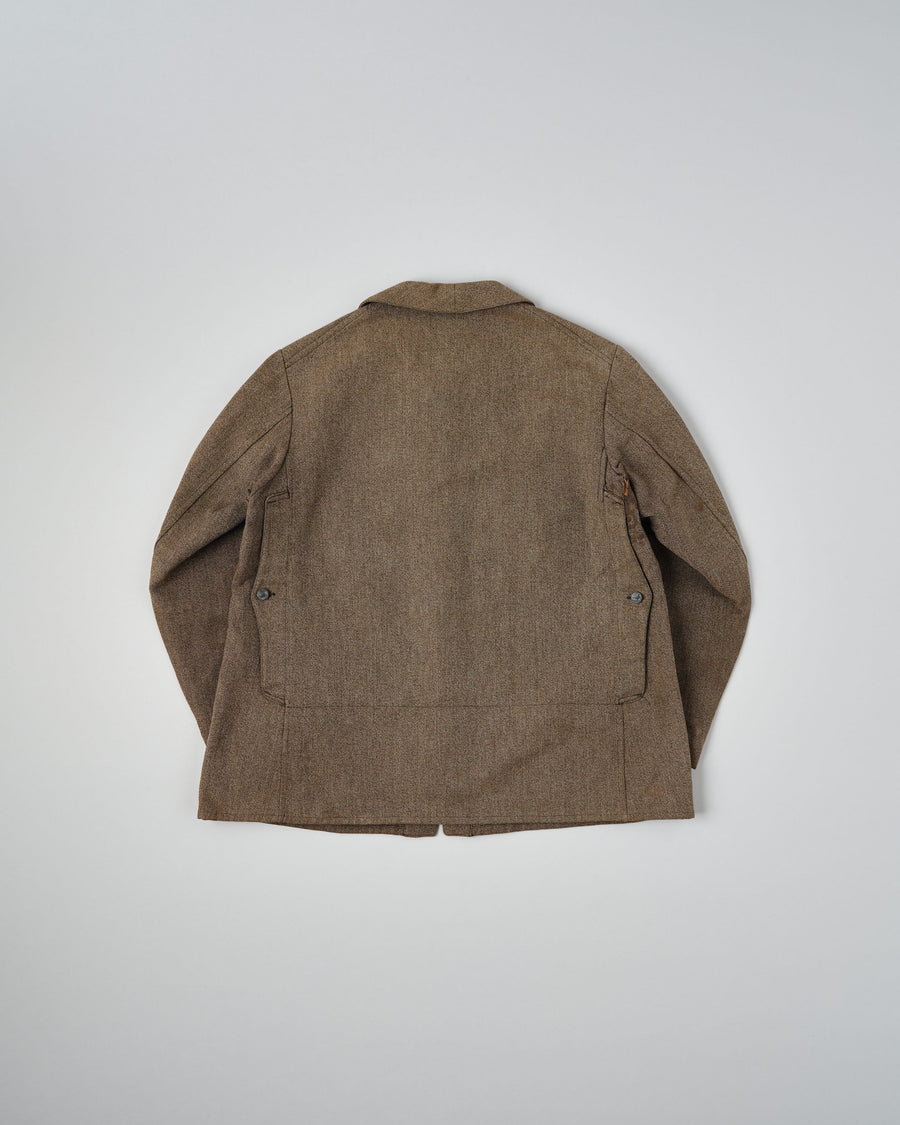 ［~30’s］French Vintage Brown Chambray Hunting Jacket 전체 사진