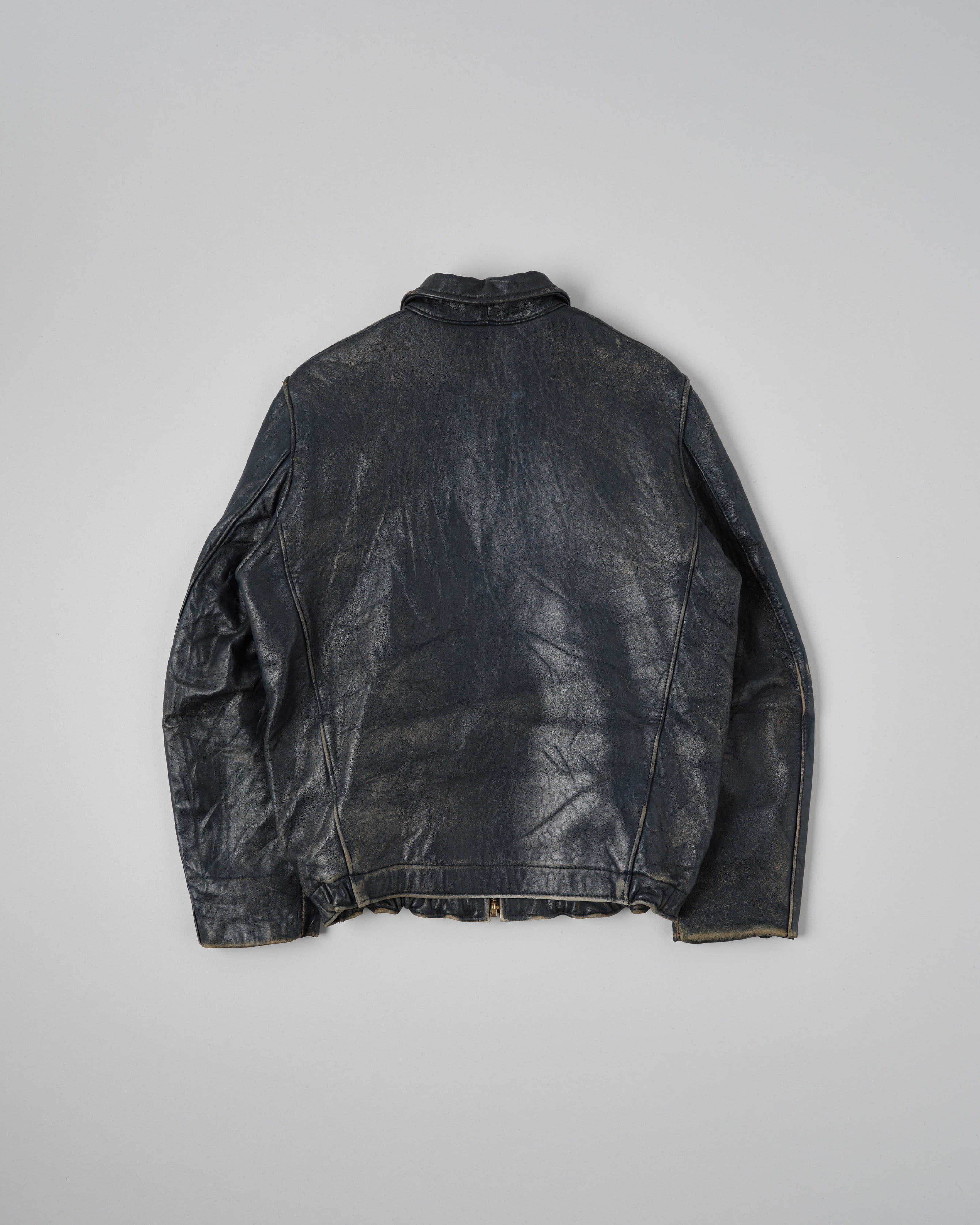 【~80's】French Air Force Pilot Leather Jacket "Civilian Type"