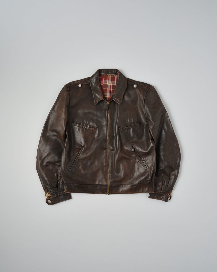Vue d'ensemble de ［~40’s］WWII German Air Force Personal Leather Flight Jacket "Luftwaffe"