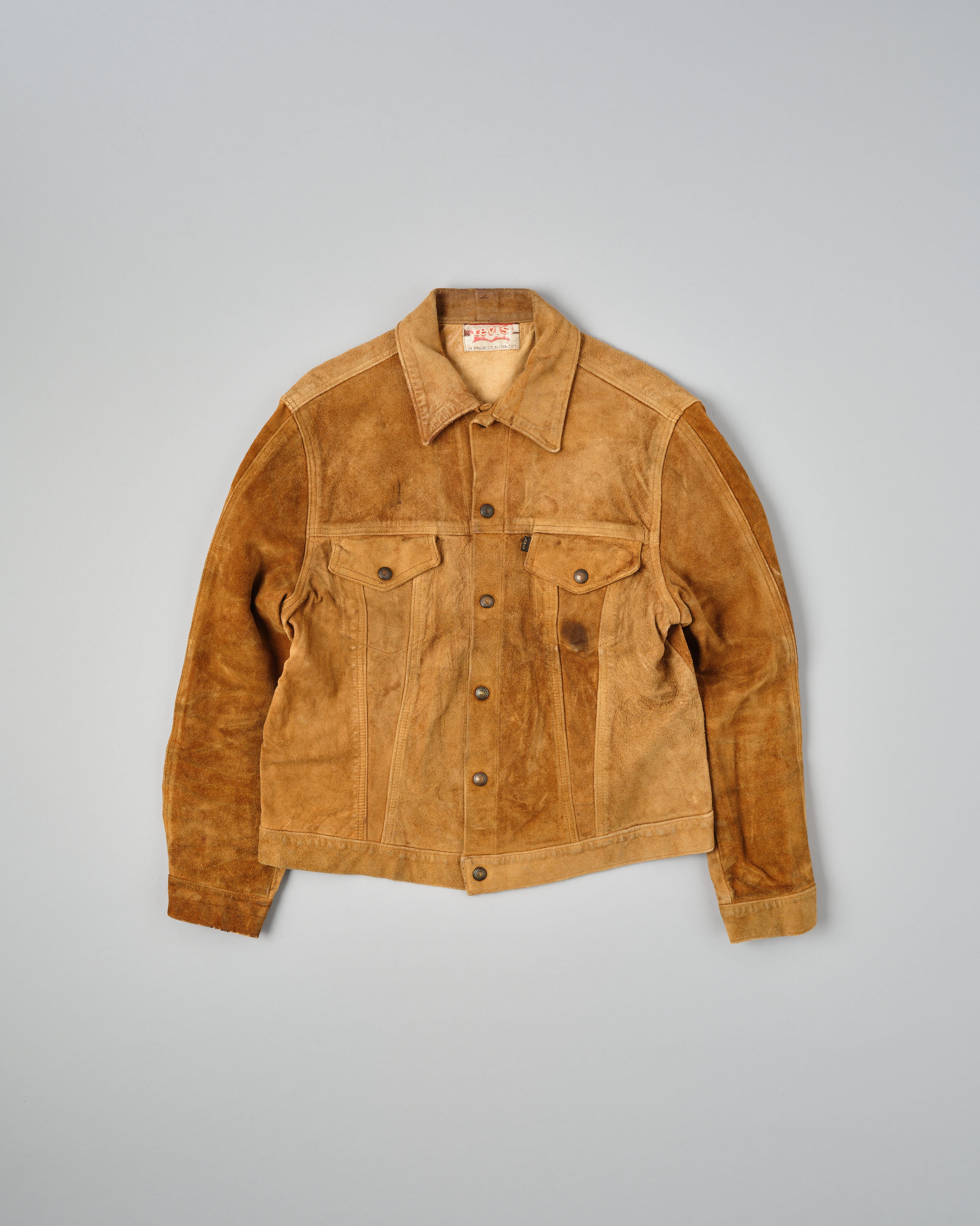 [~ 70's] Veste de camionneur en cuir suédé Levi's vintage