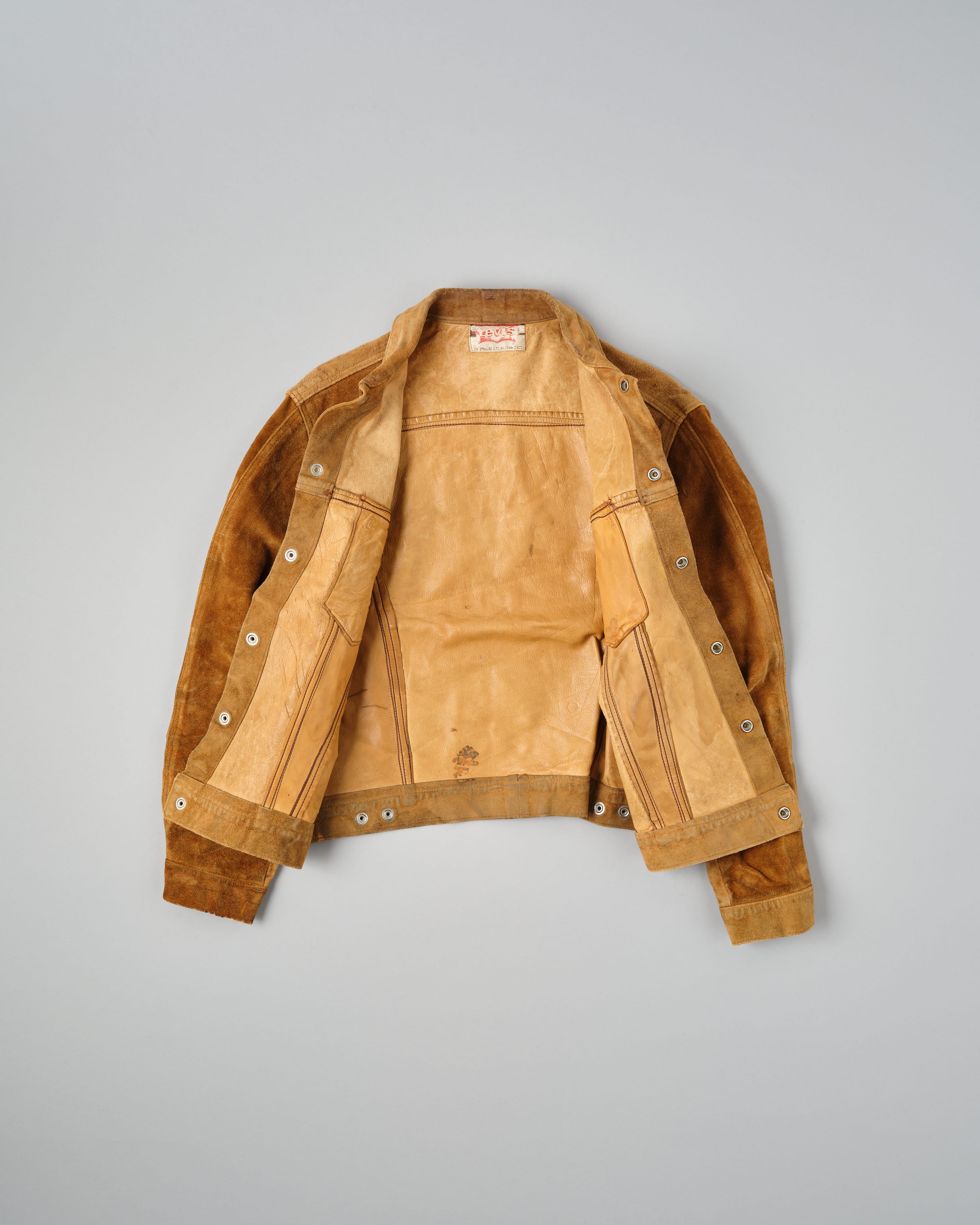 [~ 70's] Veste de camionneur en cuir suédé Levi's vintage