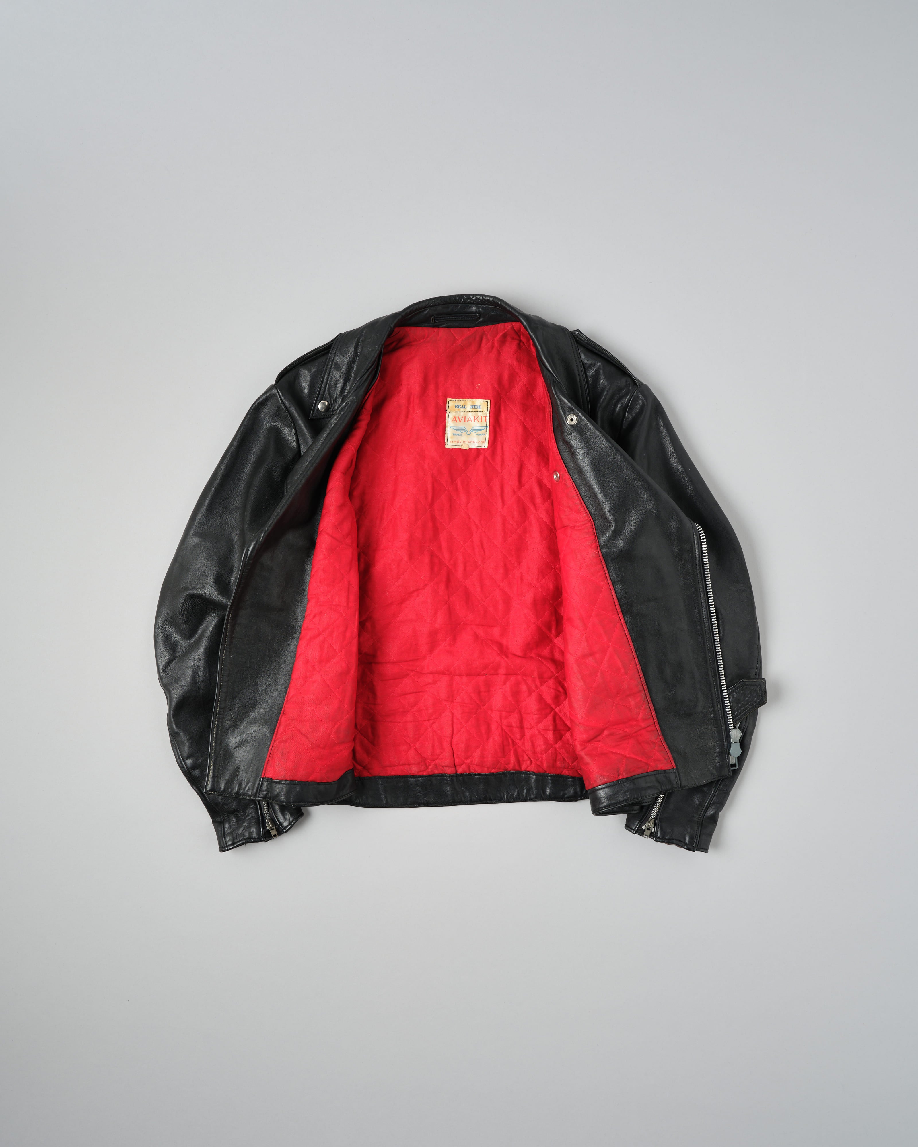 70's］Vintage Lewis Leathers Leather Double Riders Jacket Size.42