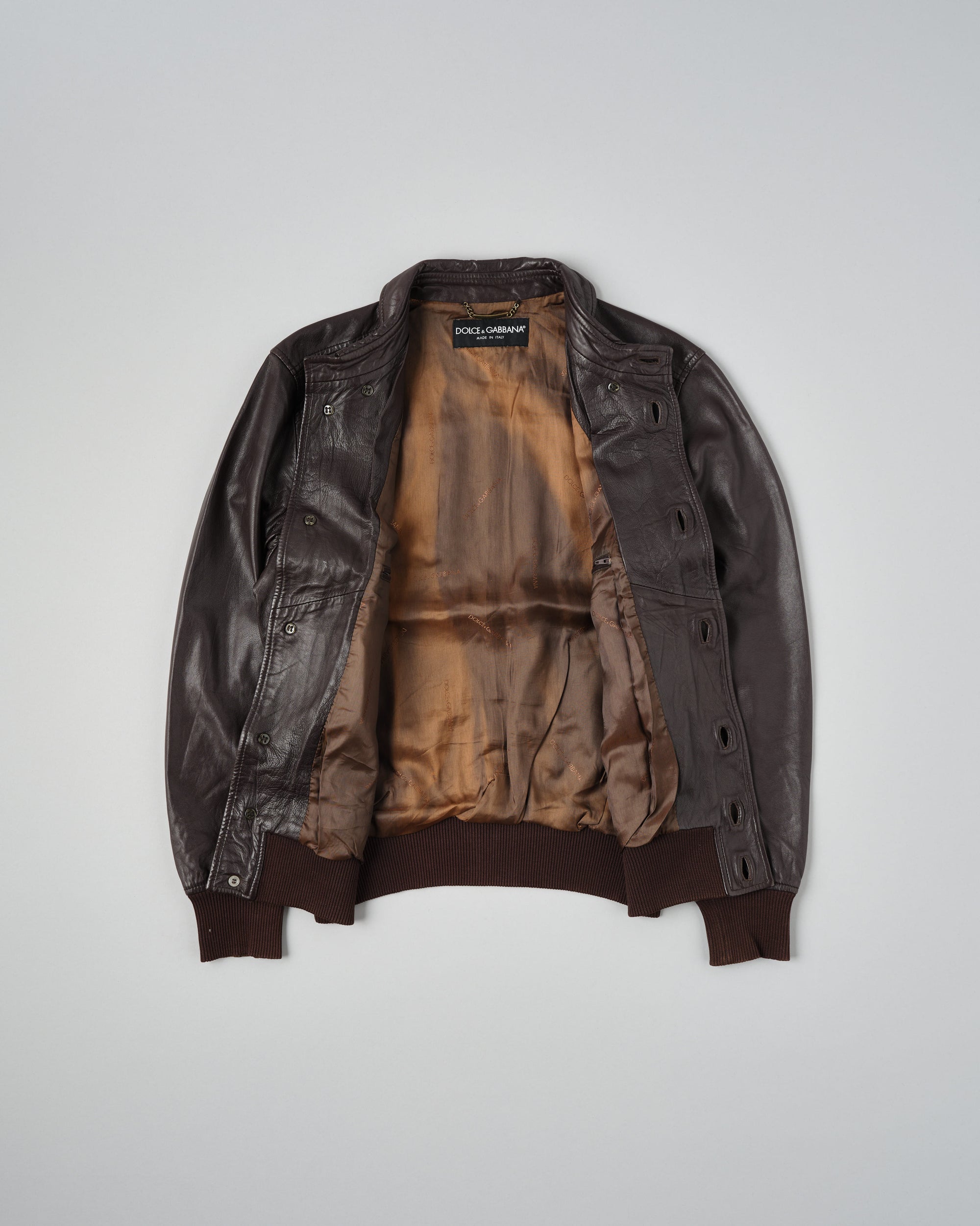 ［~00’s］Old DOLCE&GABBANA Lambskin Leather Blouson Size.50