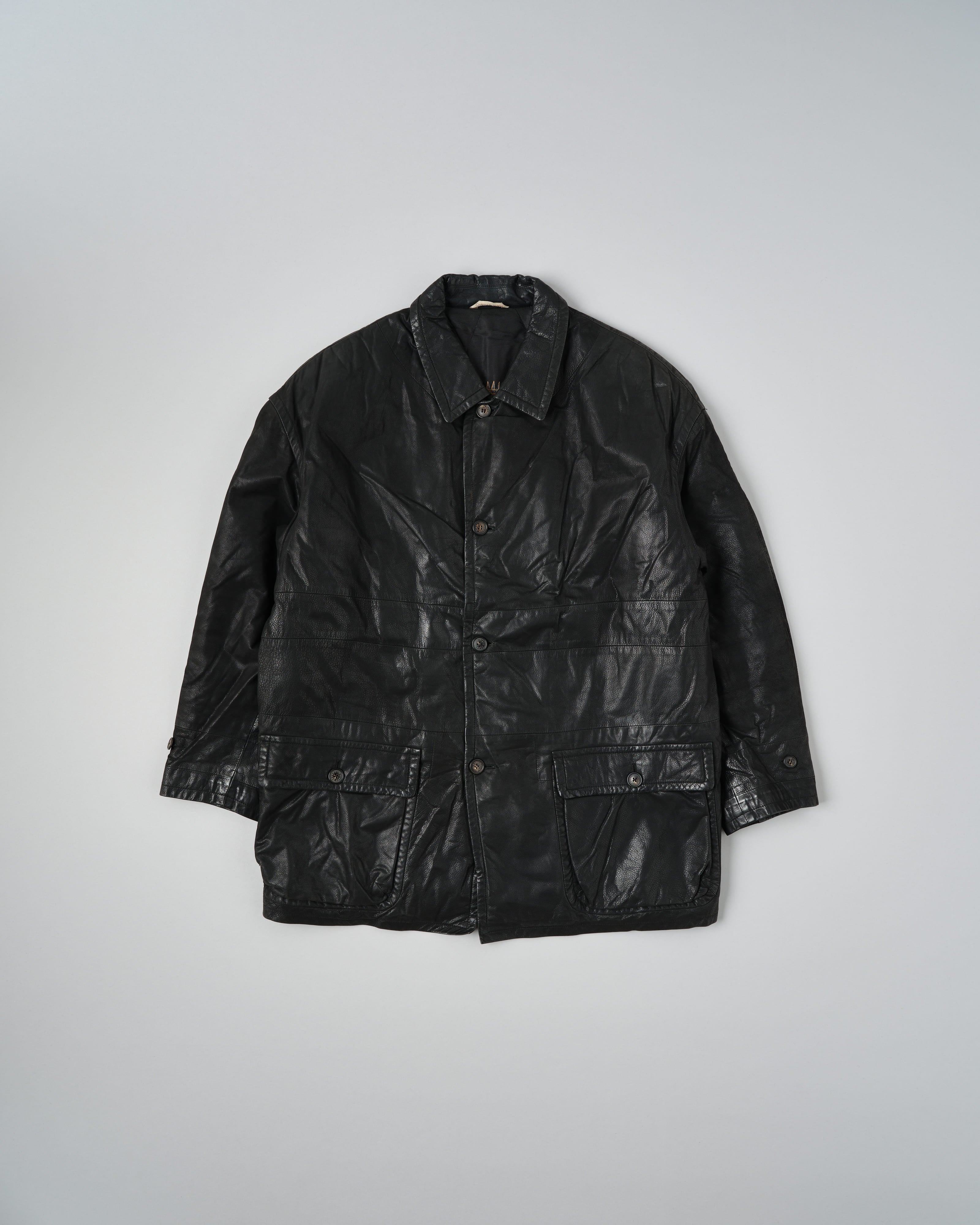 【~90's】Old SERAPHIN Deerskin Leather Jacket Size.52 "MARIE-LOUISE 別注"