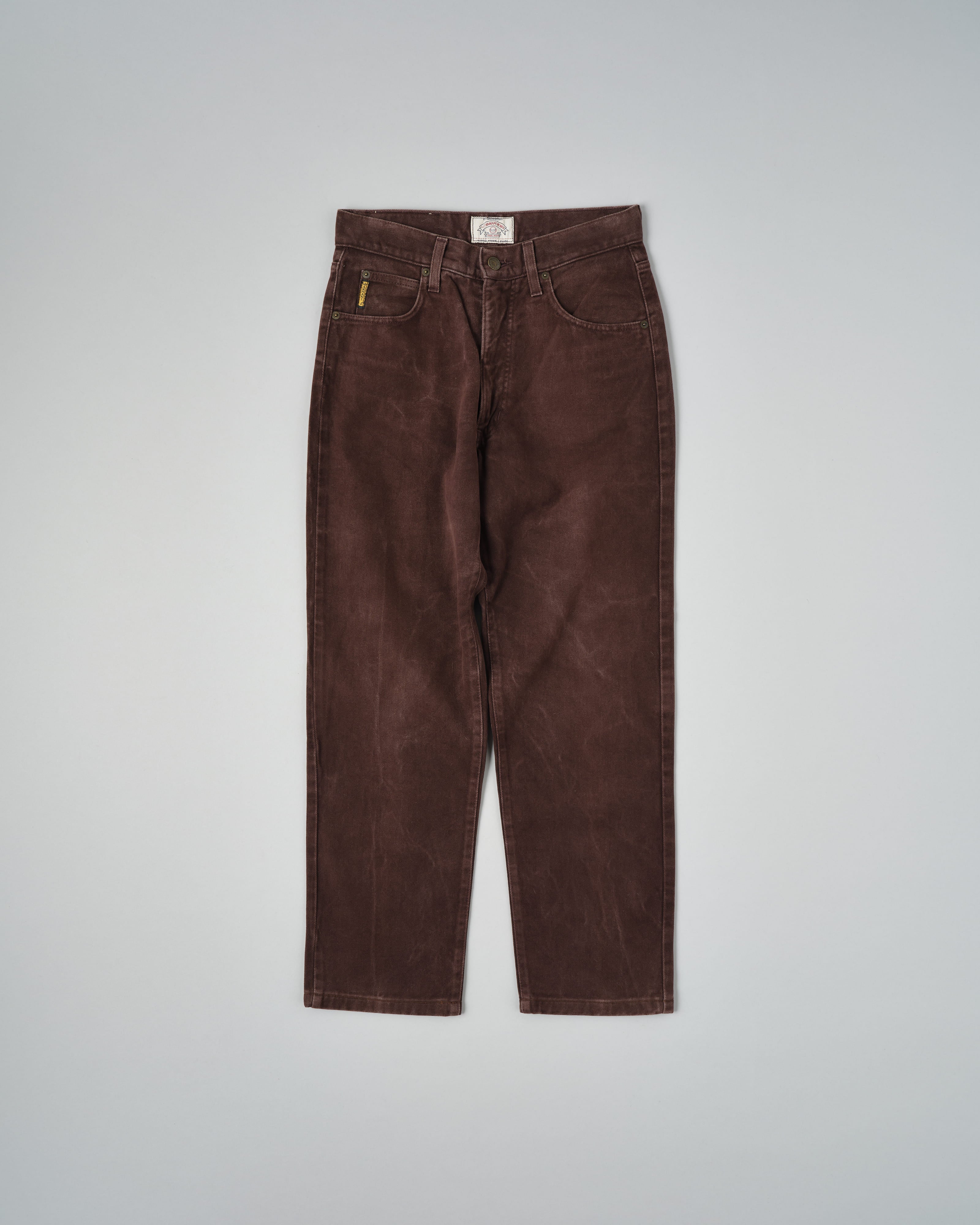 90's] Old ARMANI JEANS Brown Cotton Twill Trousers Size.30