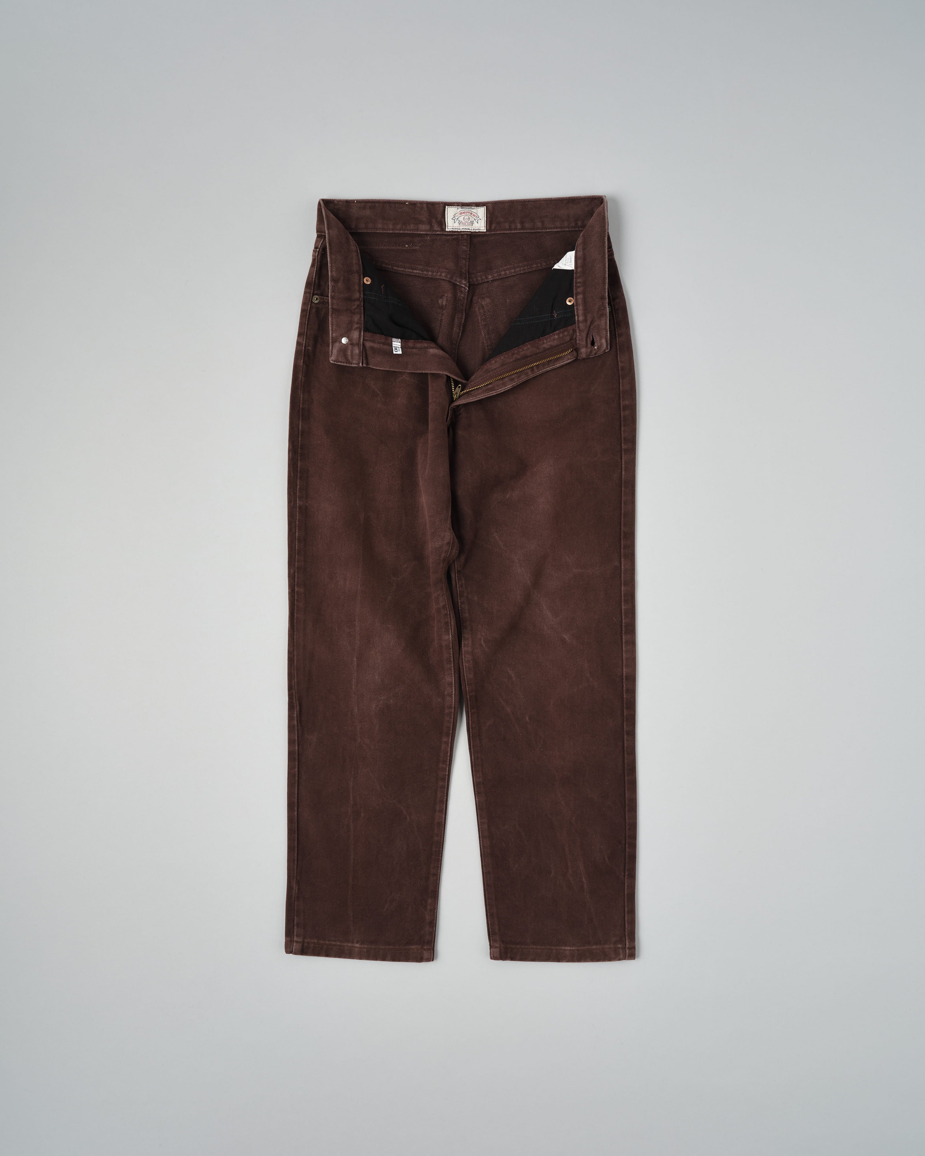 [~90’s] Old ARMANI JEANS Brown Cotton Twill Trousers Size.30