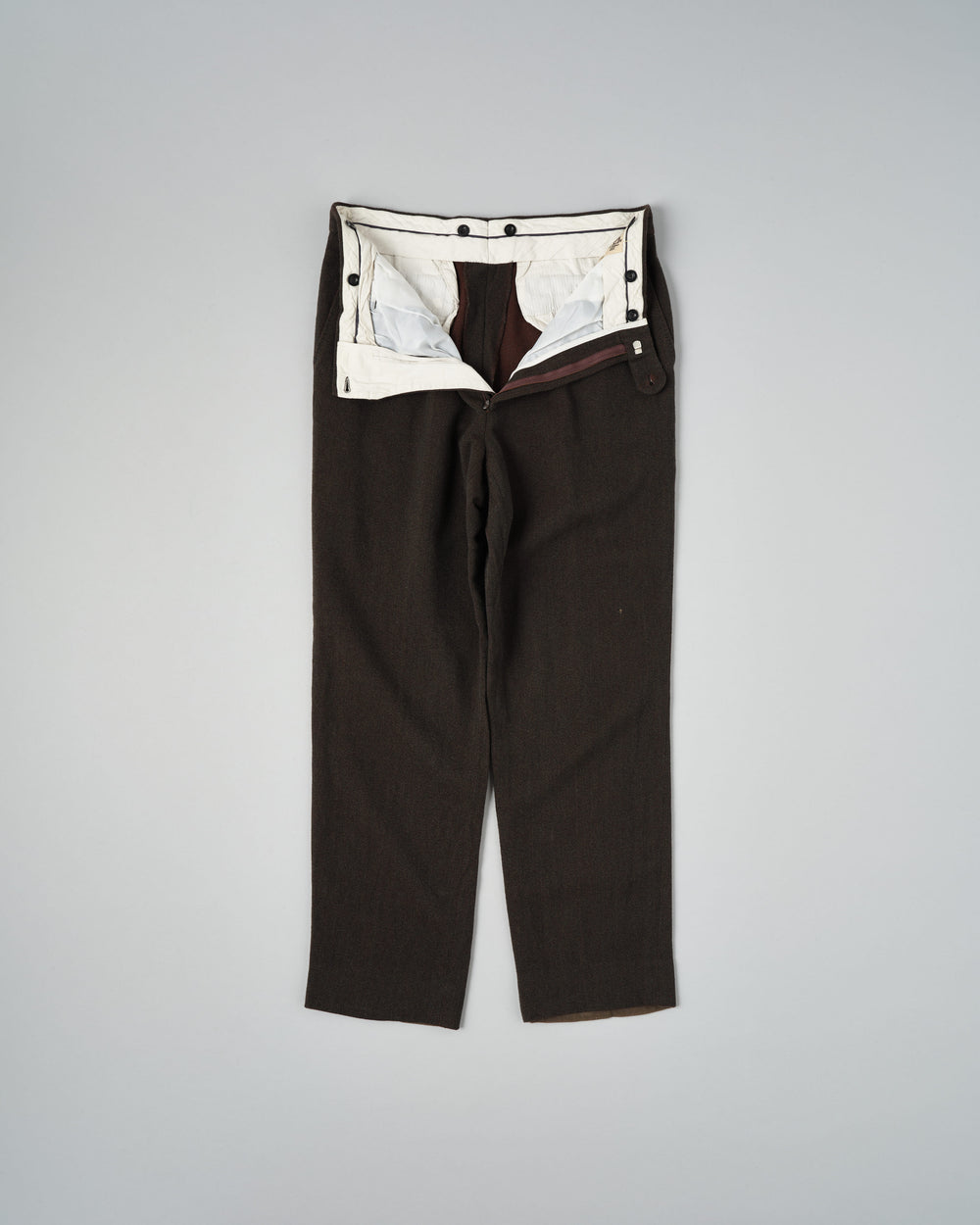 ［~90's］Old Hermès Paris 2 Tuck Wool Trousers Size.50