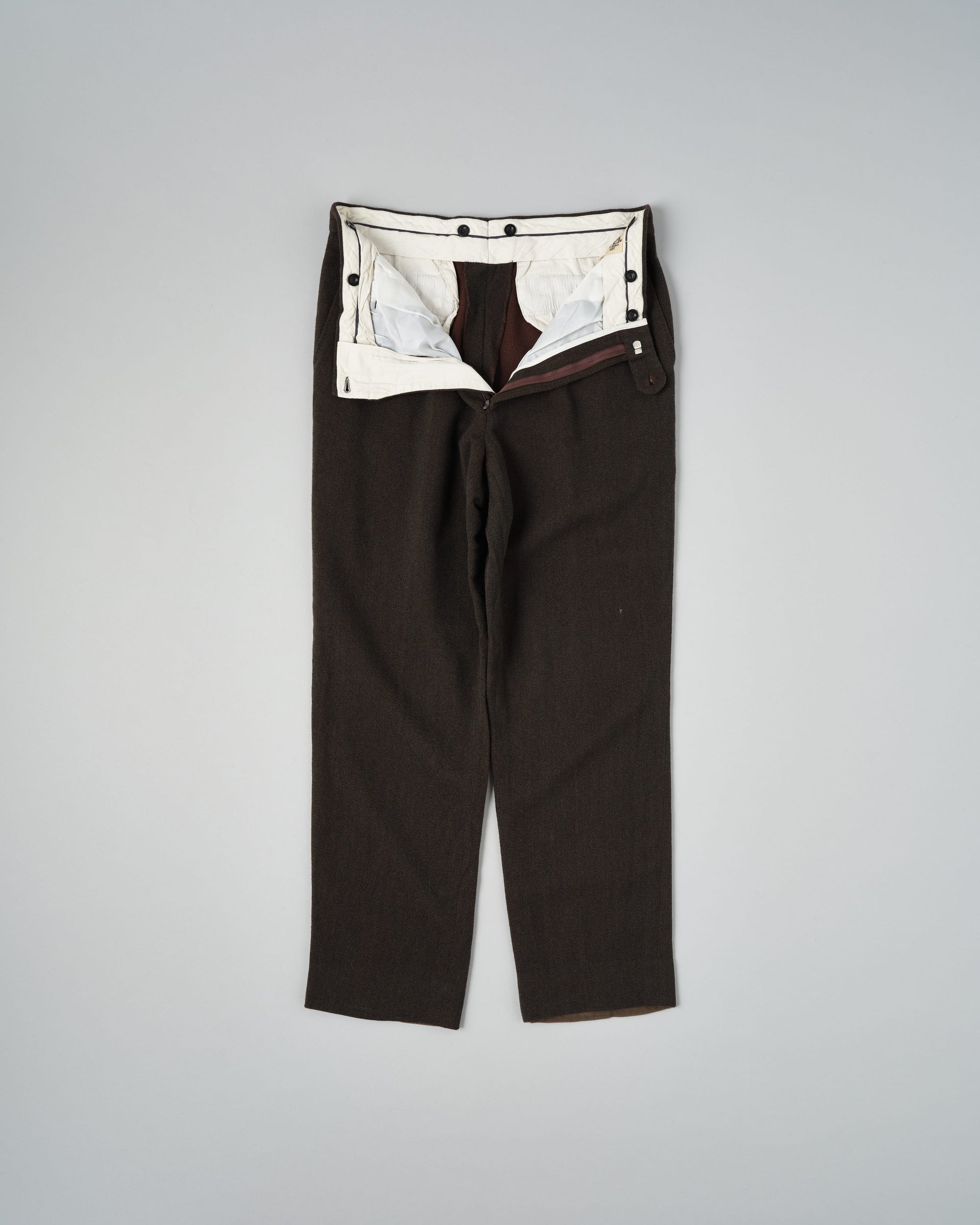 ［~90's］Old Hermès Paris 2 Tuck Wool Trousers Size.50