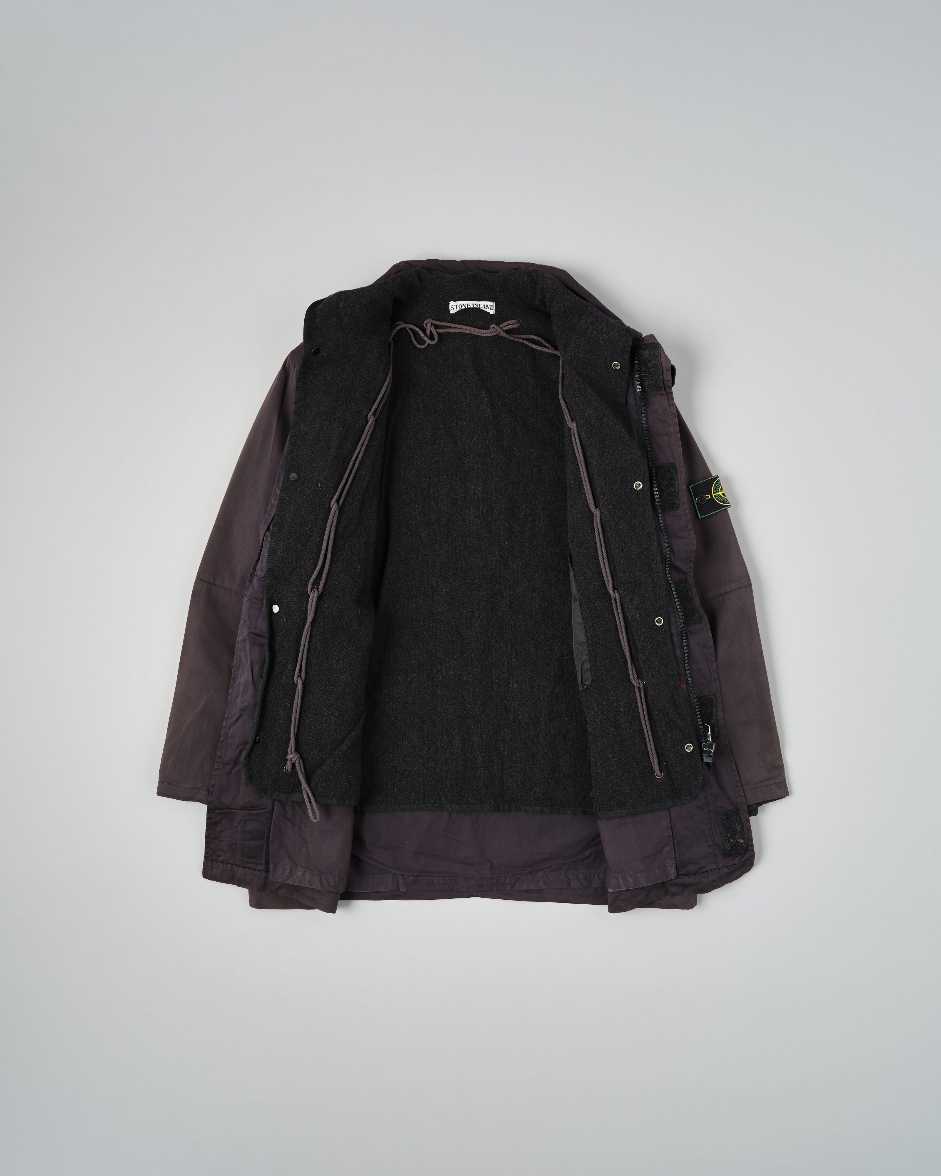 【97AW】Old STONE ISLAND Garment Dyed Cotton Jacket With Liner Size.M "RASO GOMMATO" "Green Edge"