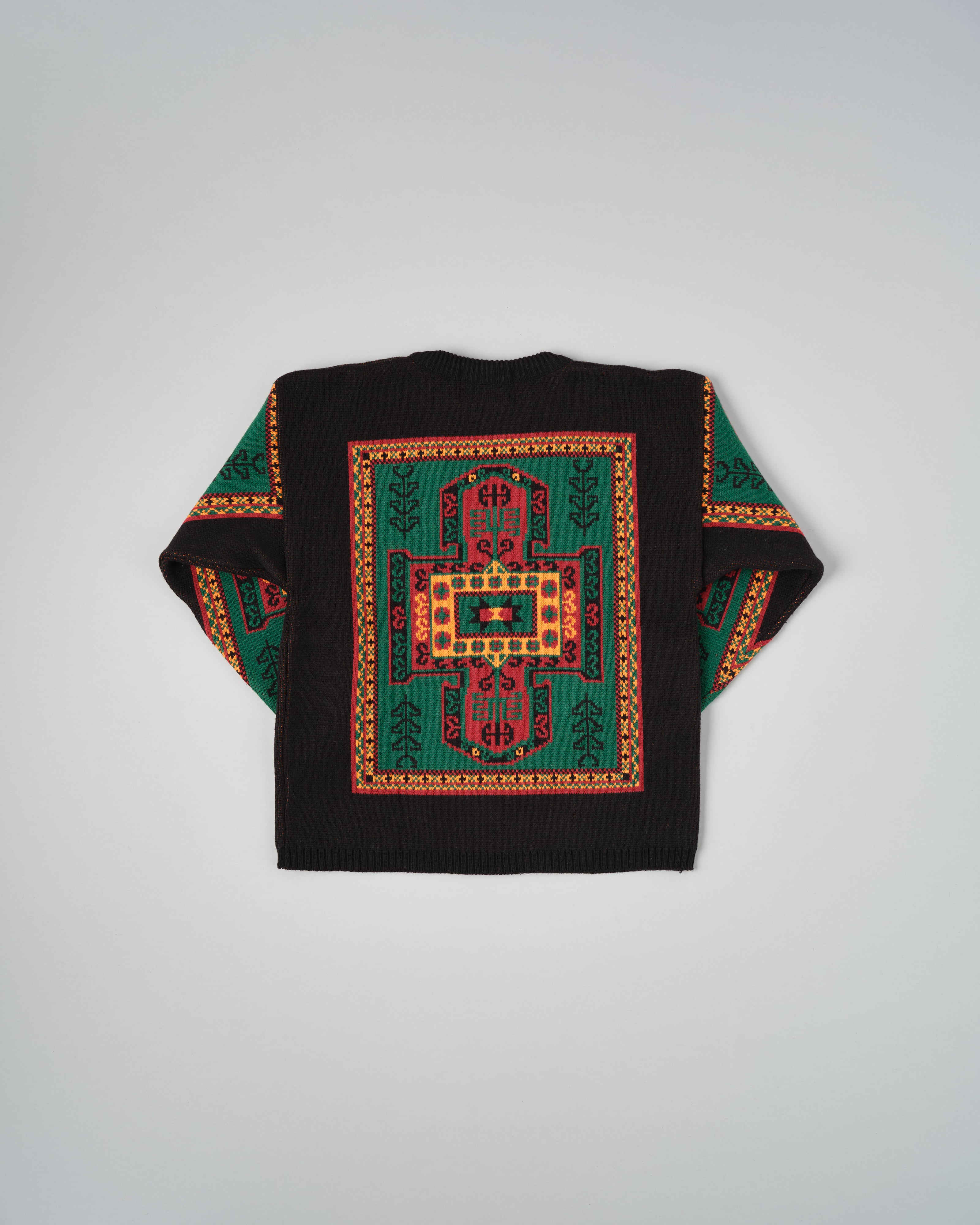 [~70's] French Vintage Wool Acrylic Patterned Sweater