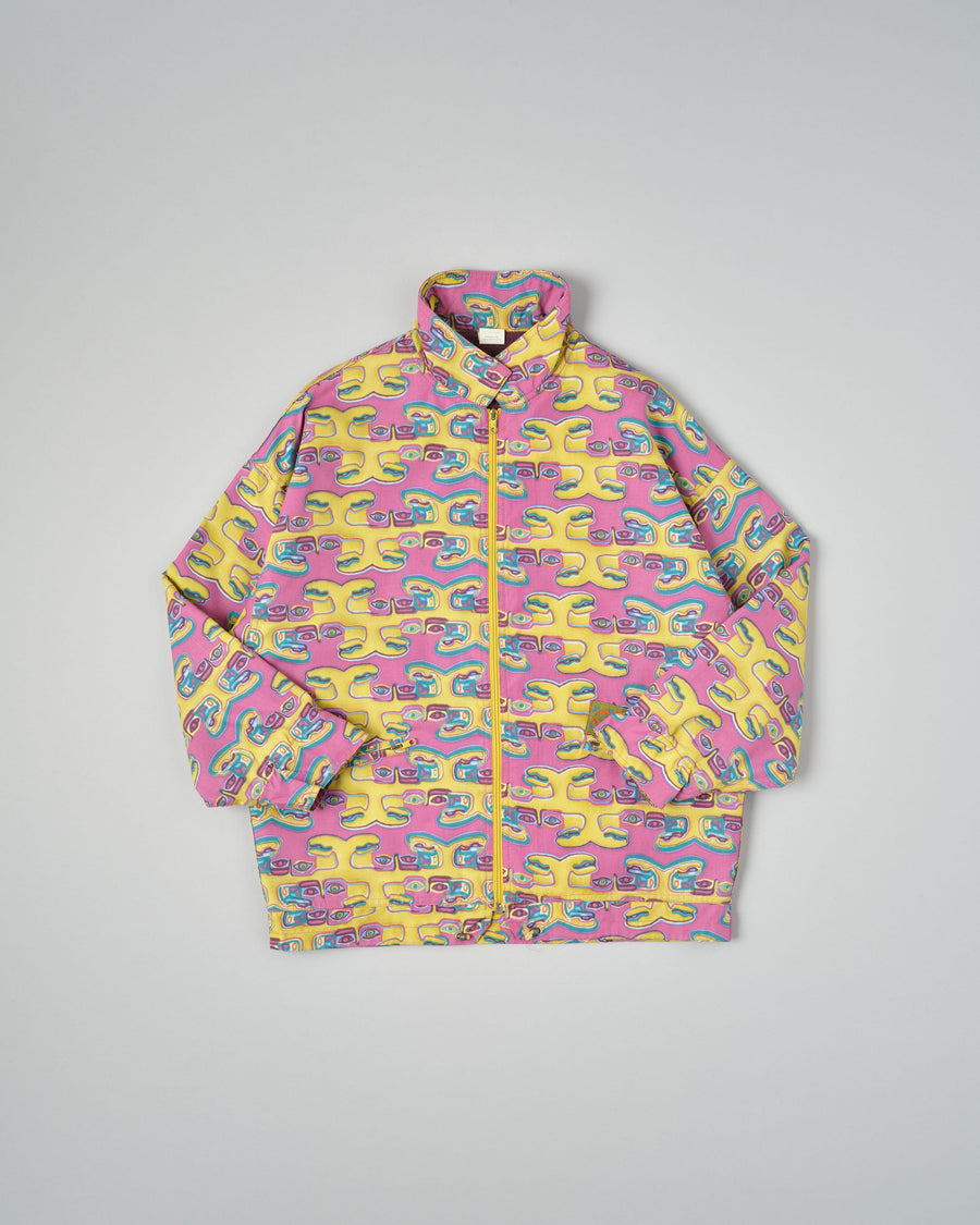 ［~90’s］Old OXBOW Polyamide Patterned Wind Coat Size.S 的全身照