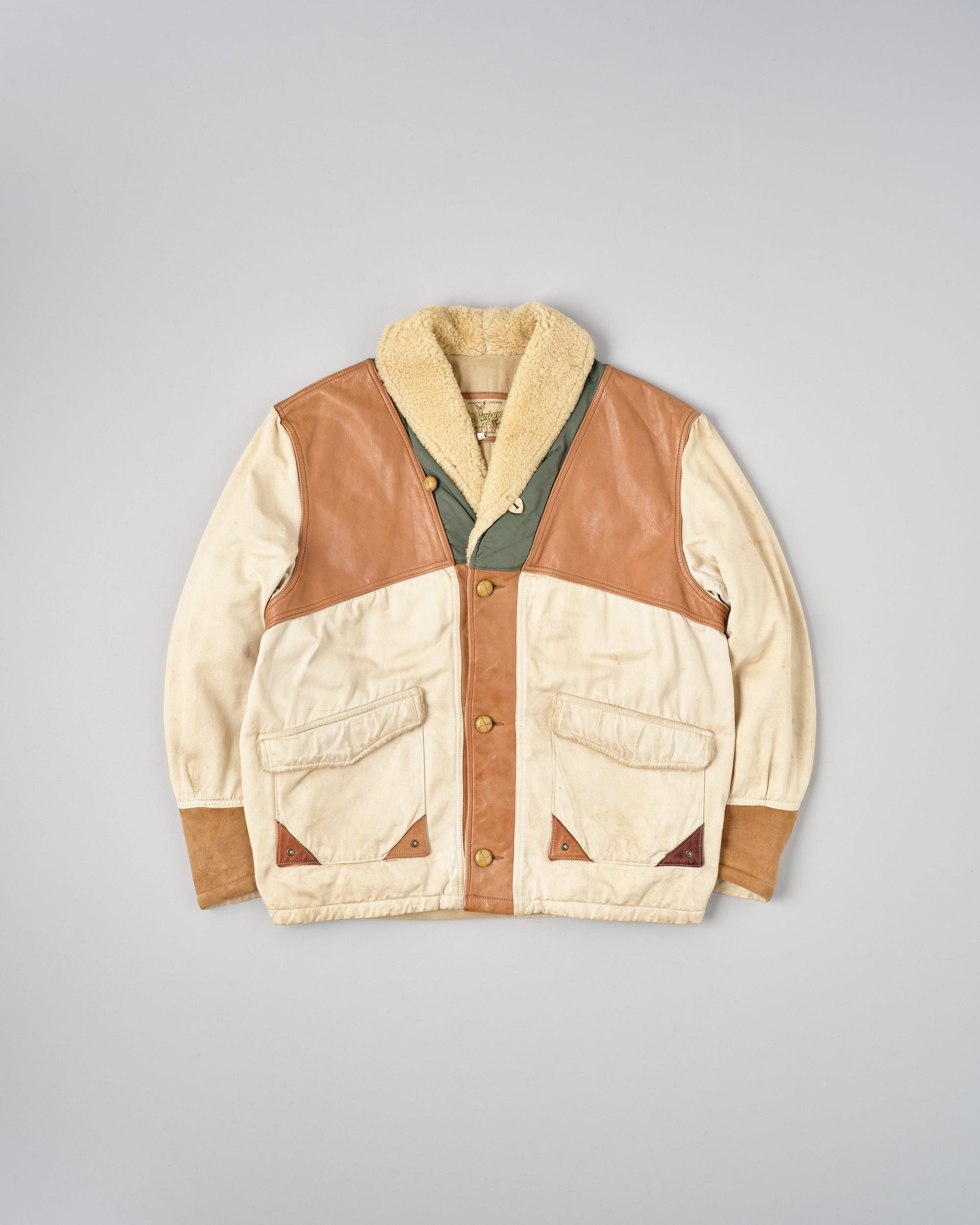 ［~80's］Old CHEVIGNON Switching Design Shawl Collar Jacket Size.XL